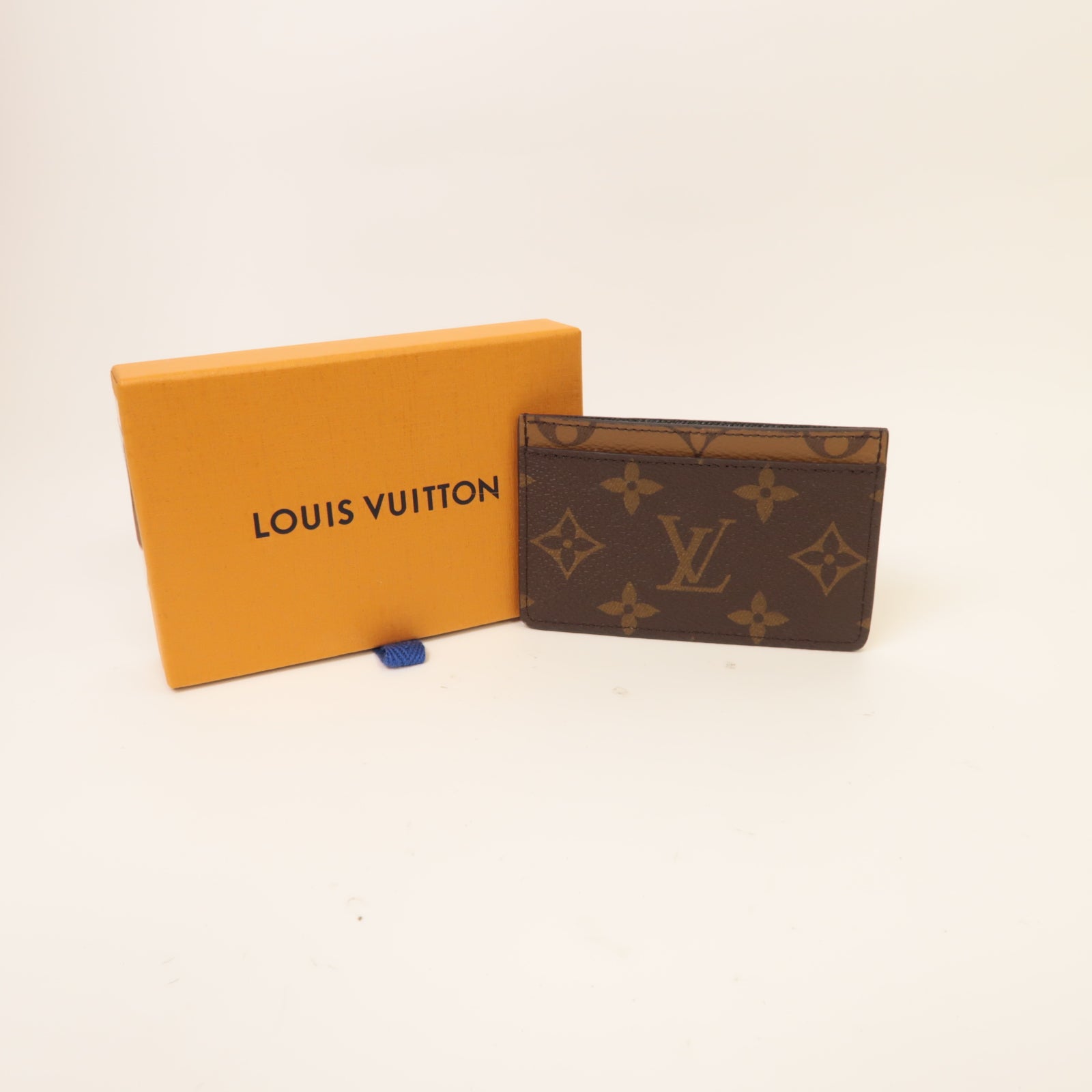 LOUIS VUITTON Monogram Reverse Card Case卡片套啡色