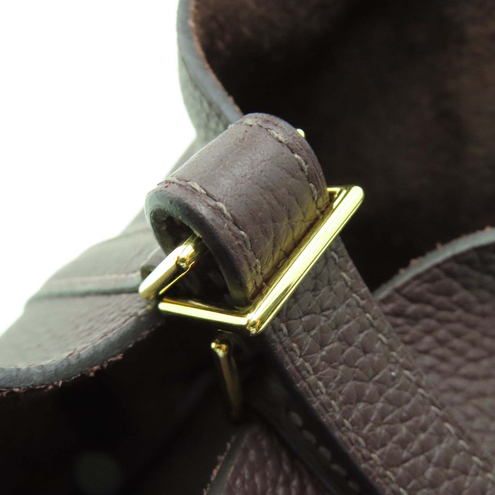 HERMES Taurillon Clemence皮革Picotin PM金扣手挽袋馬鞍紅