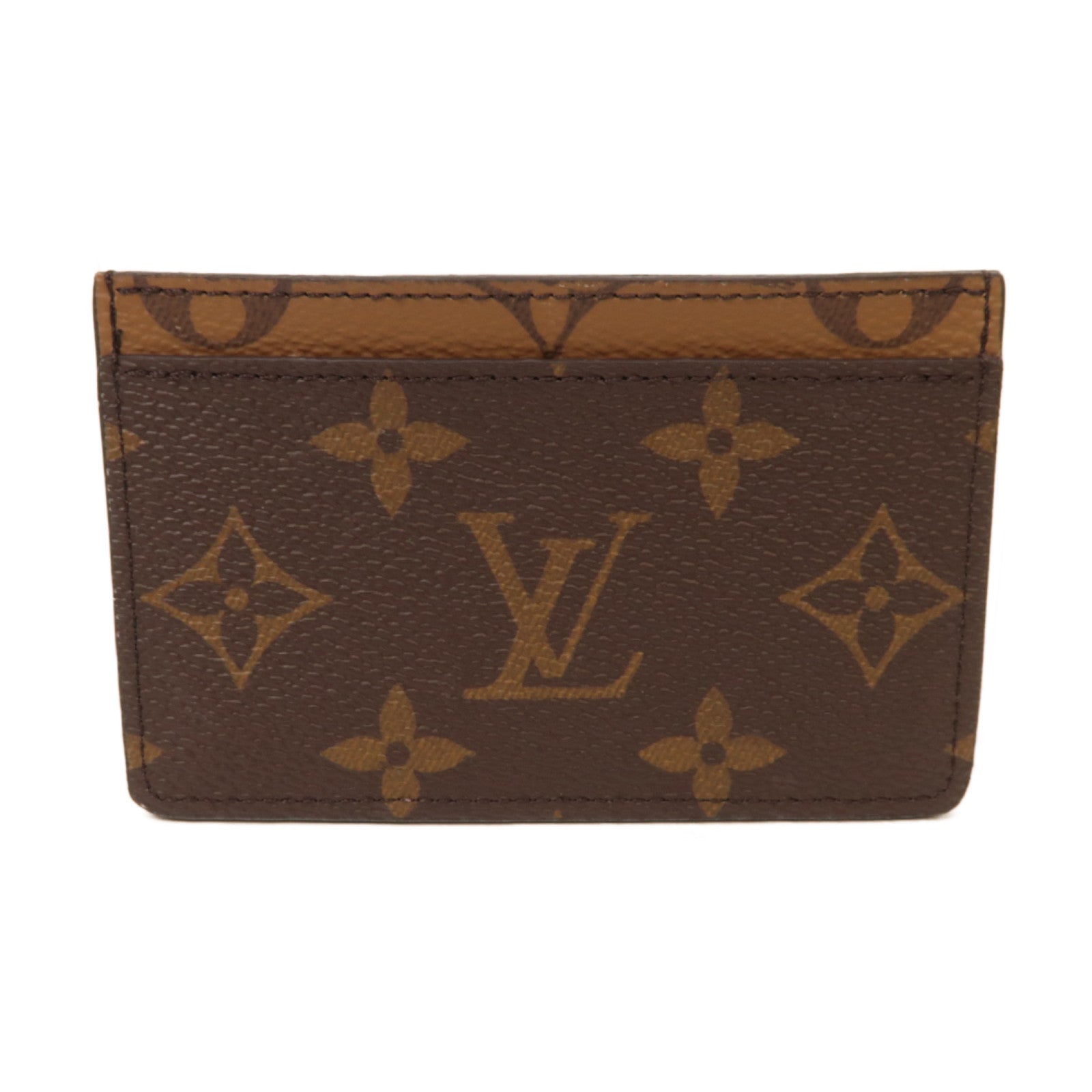 LOUIS VUITTON Monogram Reverse Card Case卡片套啡色
