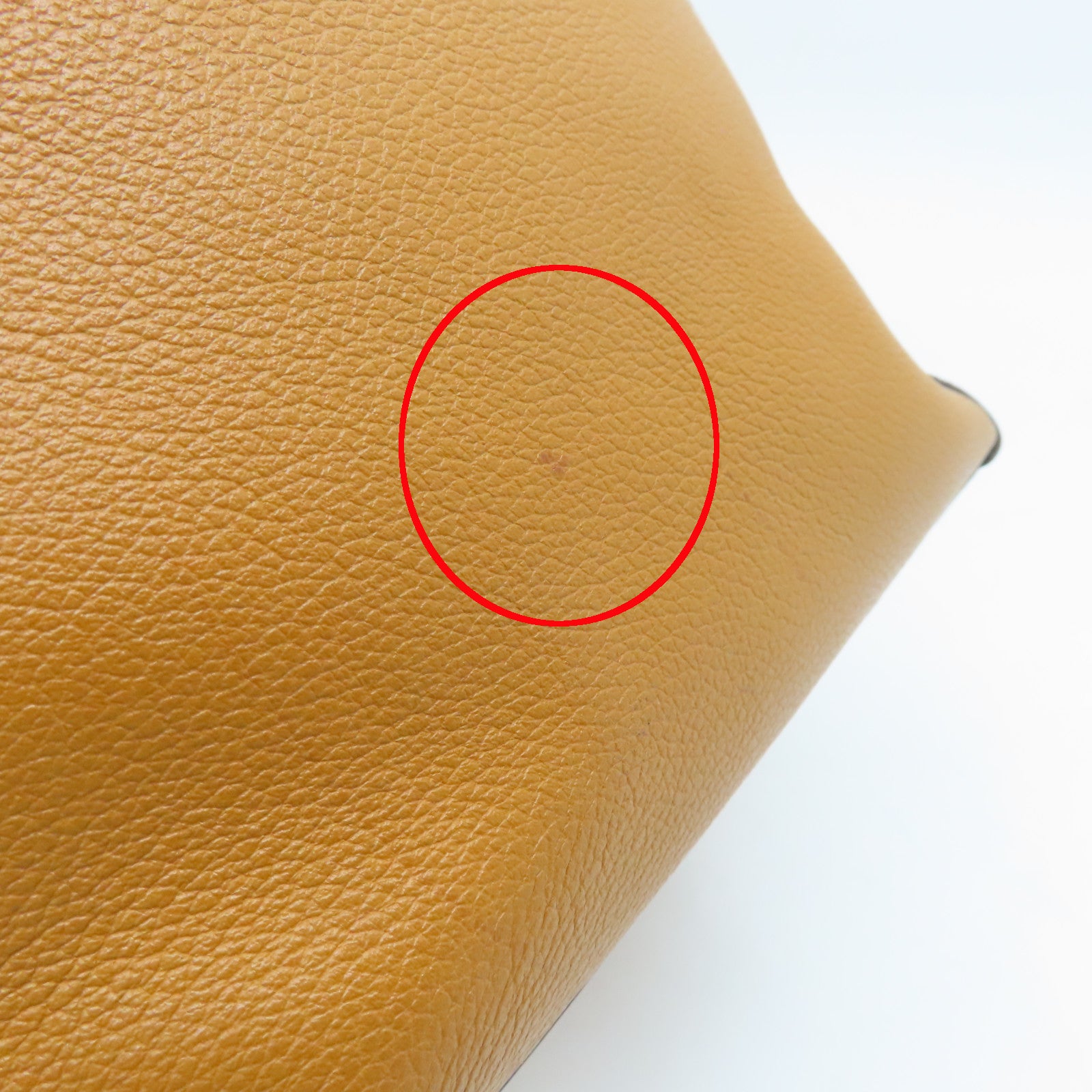 HERMES Evercolor Leather Licol 17 Shoulder Bag Gold/Brown