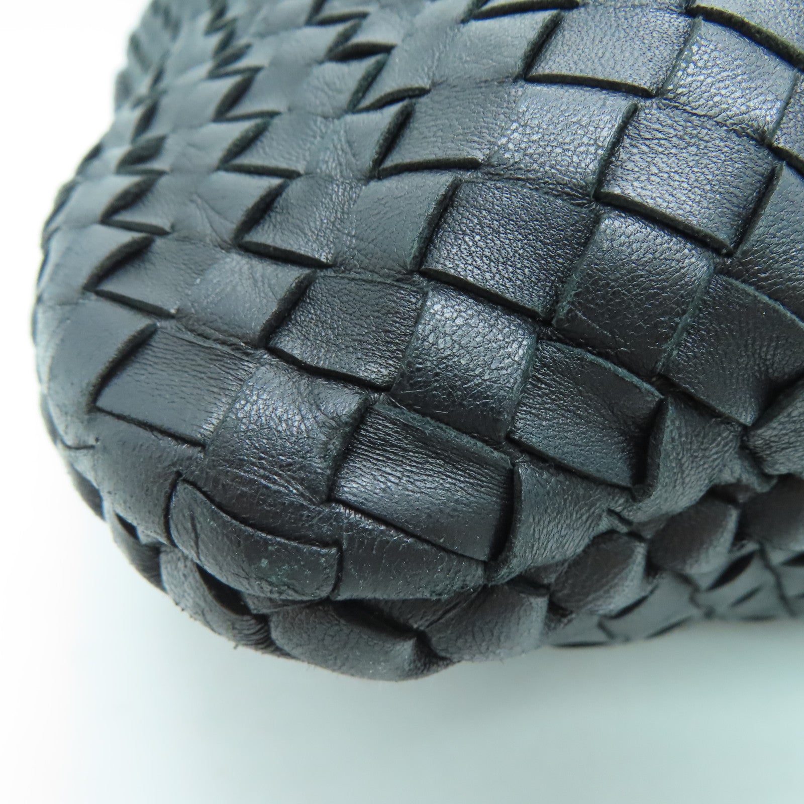 BOTTEGA VENETA 织纹皮革Shoulder Bag金扣肩背袋黑色