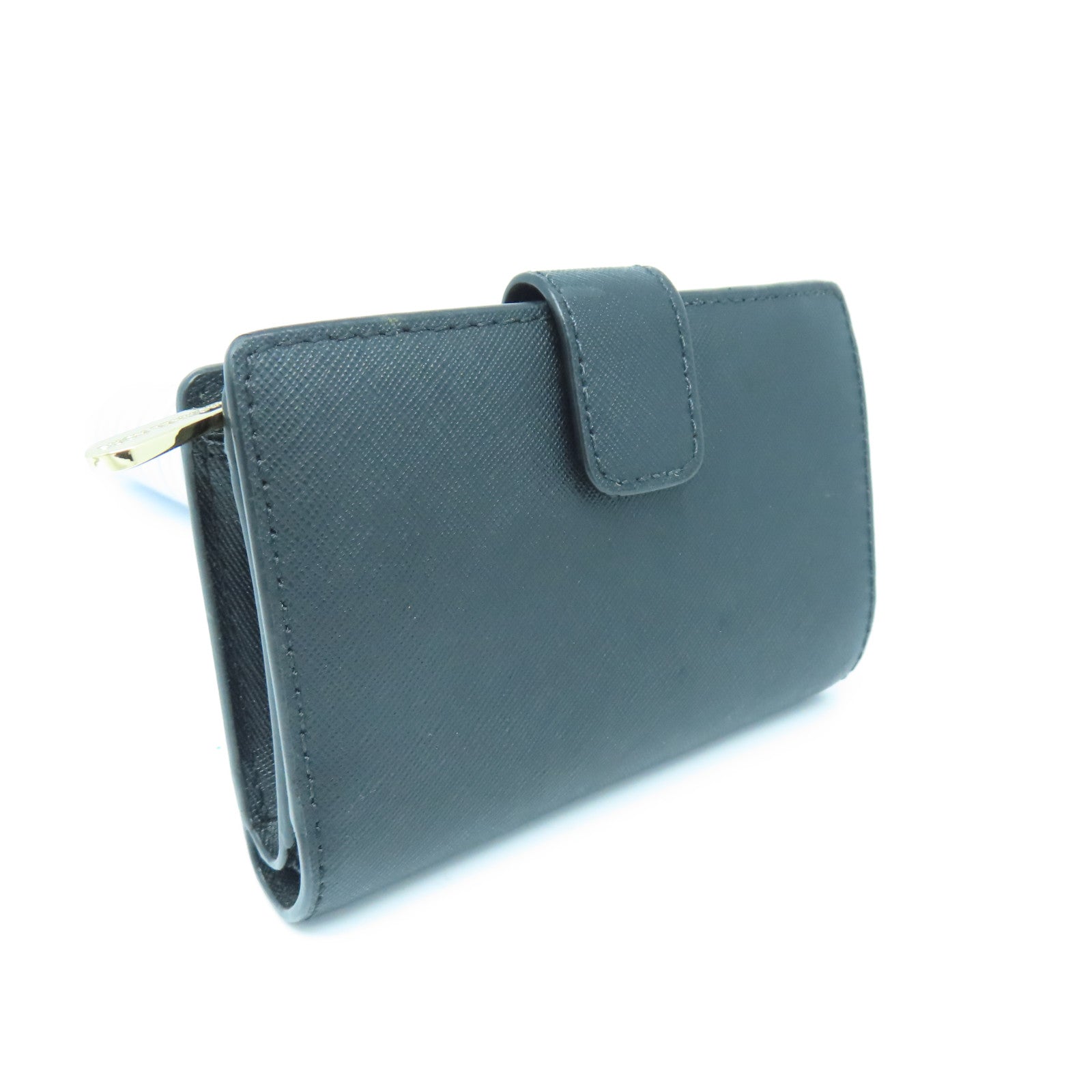 Michael Kors Leather Long Wallet Gold Buckle Long Wallet Black