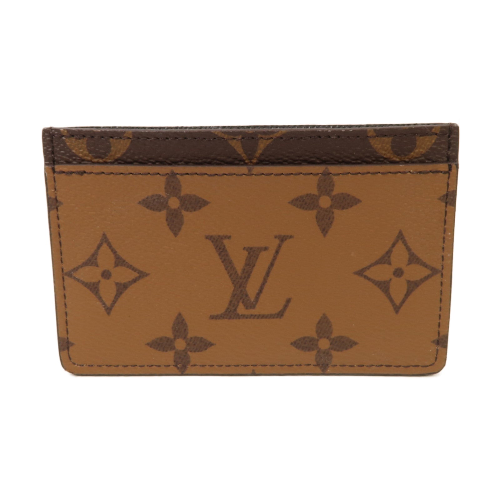LOUIS VUITTON Monogram Reverse Card Case卡片套啡色