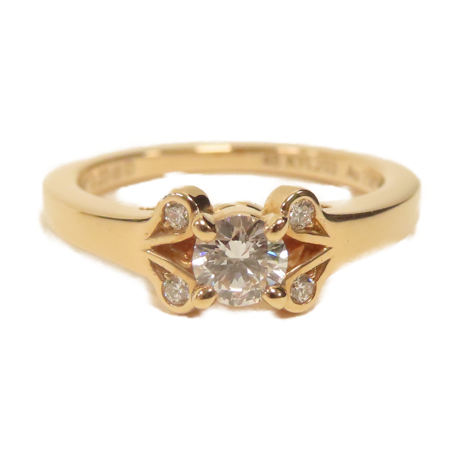 CARTIER 18K玫瑰金Diamond Ring 0.23ct鑽石戒指Cartier#48/US#4