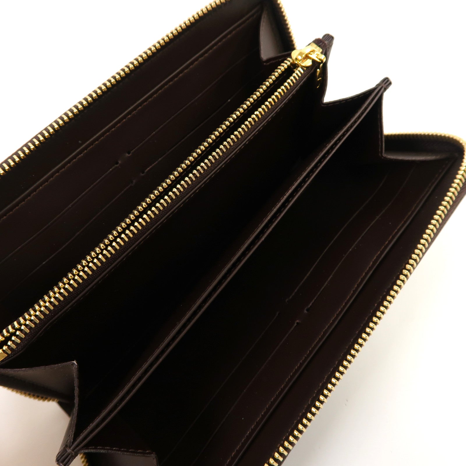 LOUIS VUITTON Monogram Vernis Zipper Long Wallet金扣長錢包紅色