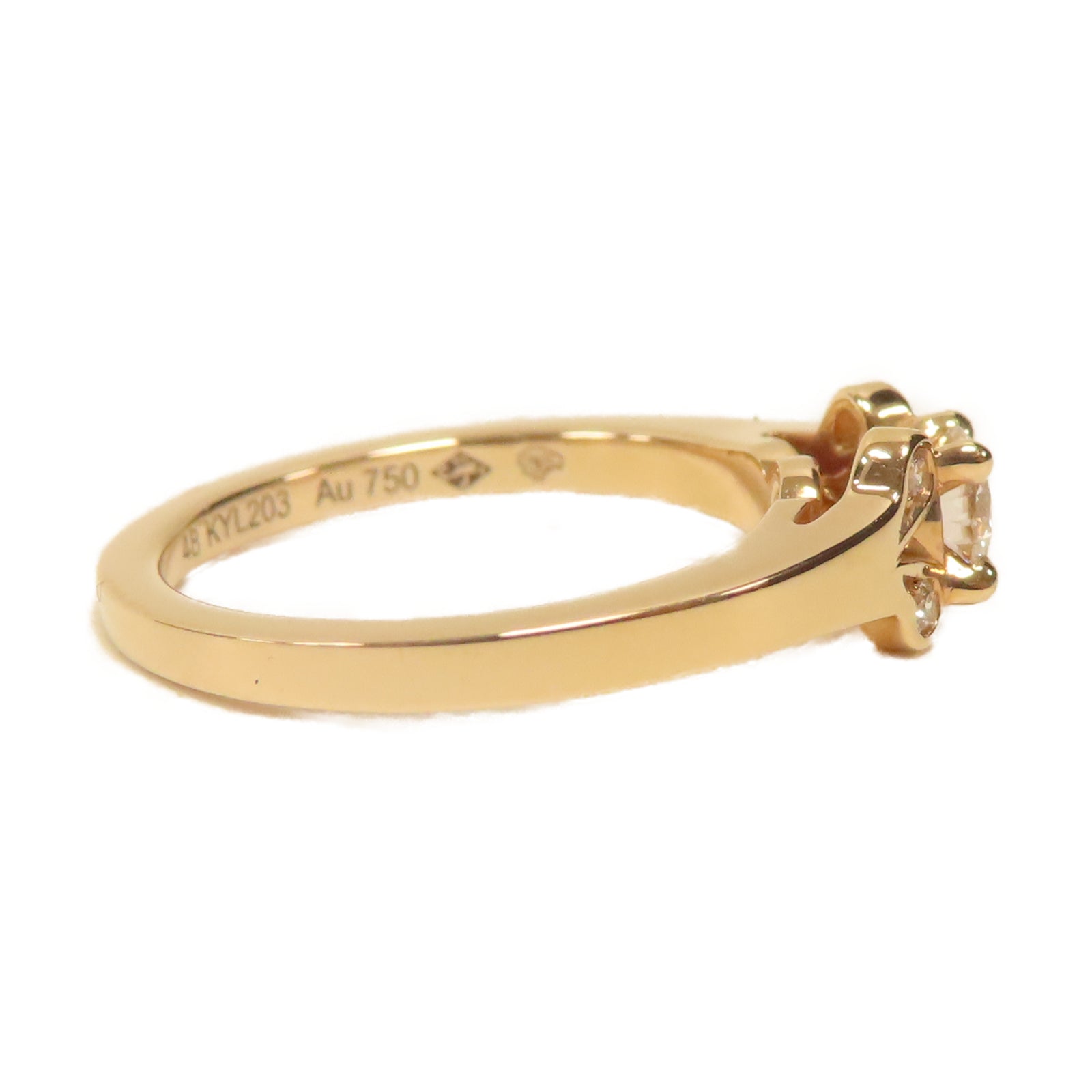 CARTIER 18K玫瑰金Diamond Ring 0.23ct鑽石戒指Cartier#48/US#4