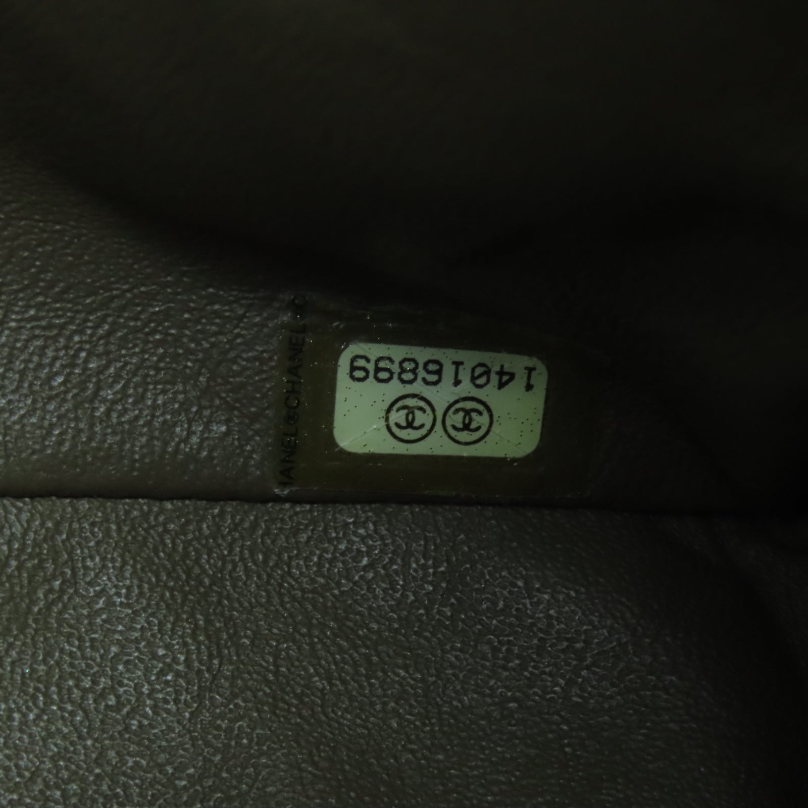 CHANEL 菱格漆皮皮革Chain Shoulder銀扣鏈帶肩背袋棕色