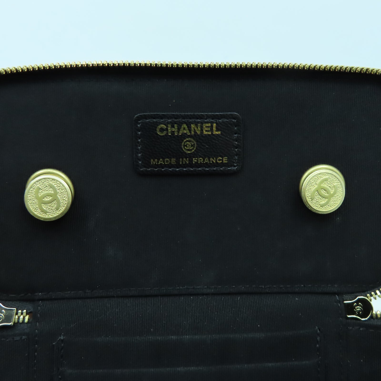 CHANEL 菱格羊皮皮革Chain Shoulder金扣肩背袋黑色