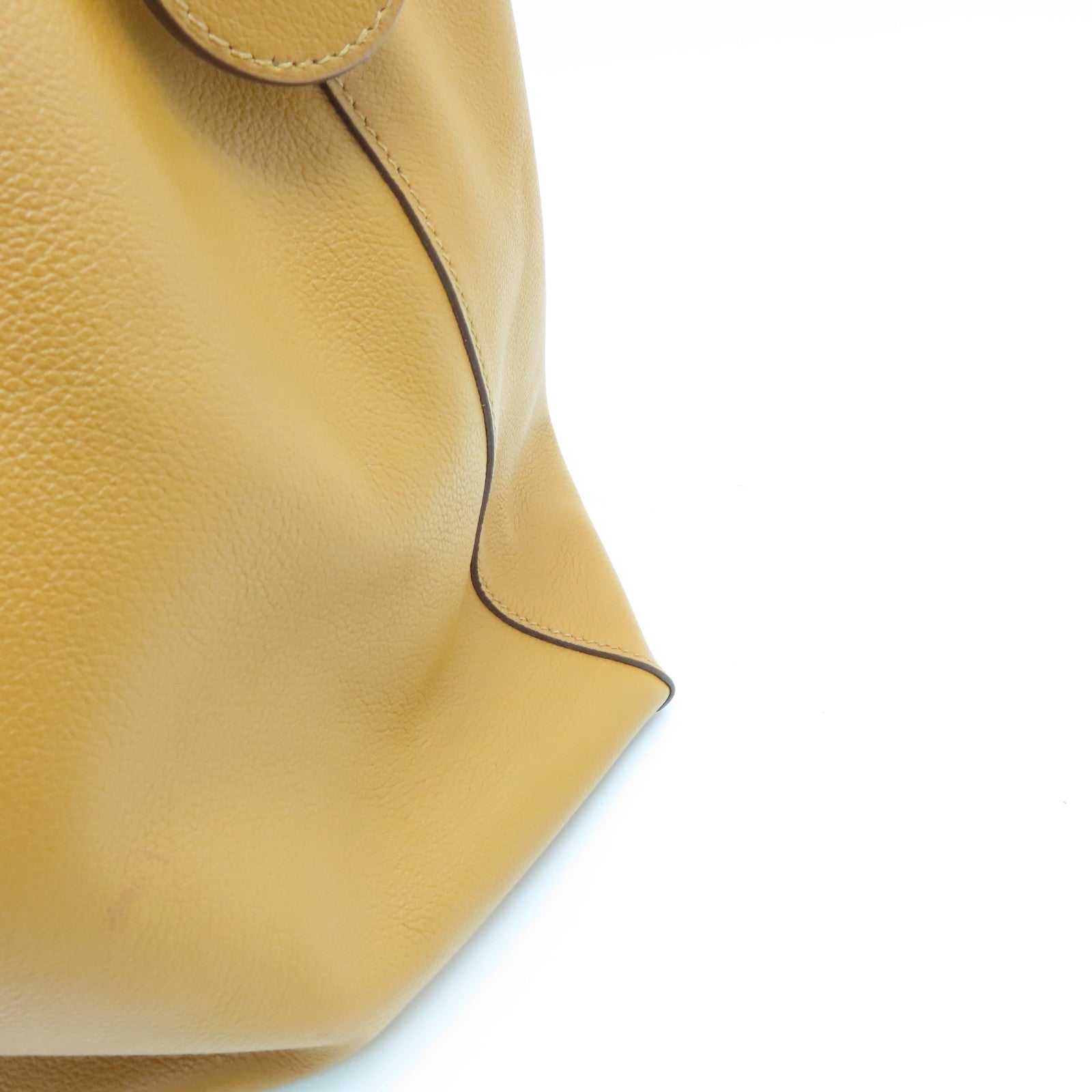 HERMES Evercolor Leather Licol 17 Shoulder Bag Gold/Brown