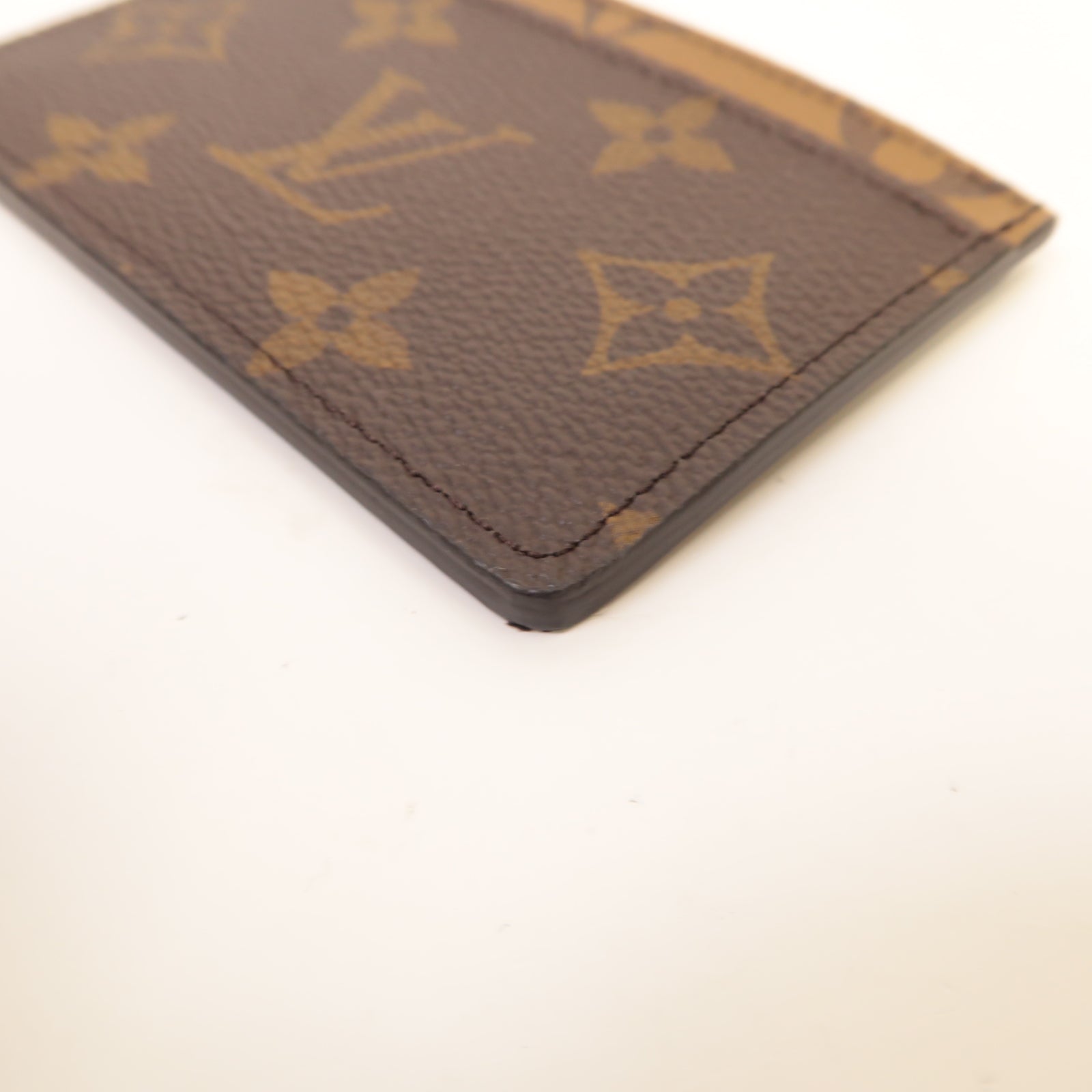 LOUIS VUITTON Monogram Reverse Card Case卡片套啡色