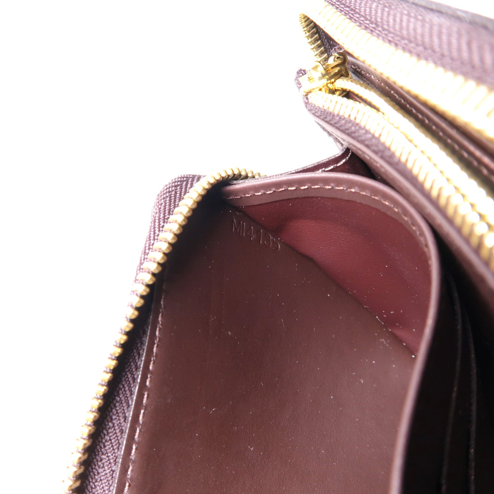 LOUIS VUITTON Monogram Vernis Zipper Long Wallet金扣長錢包紅色