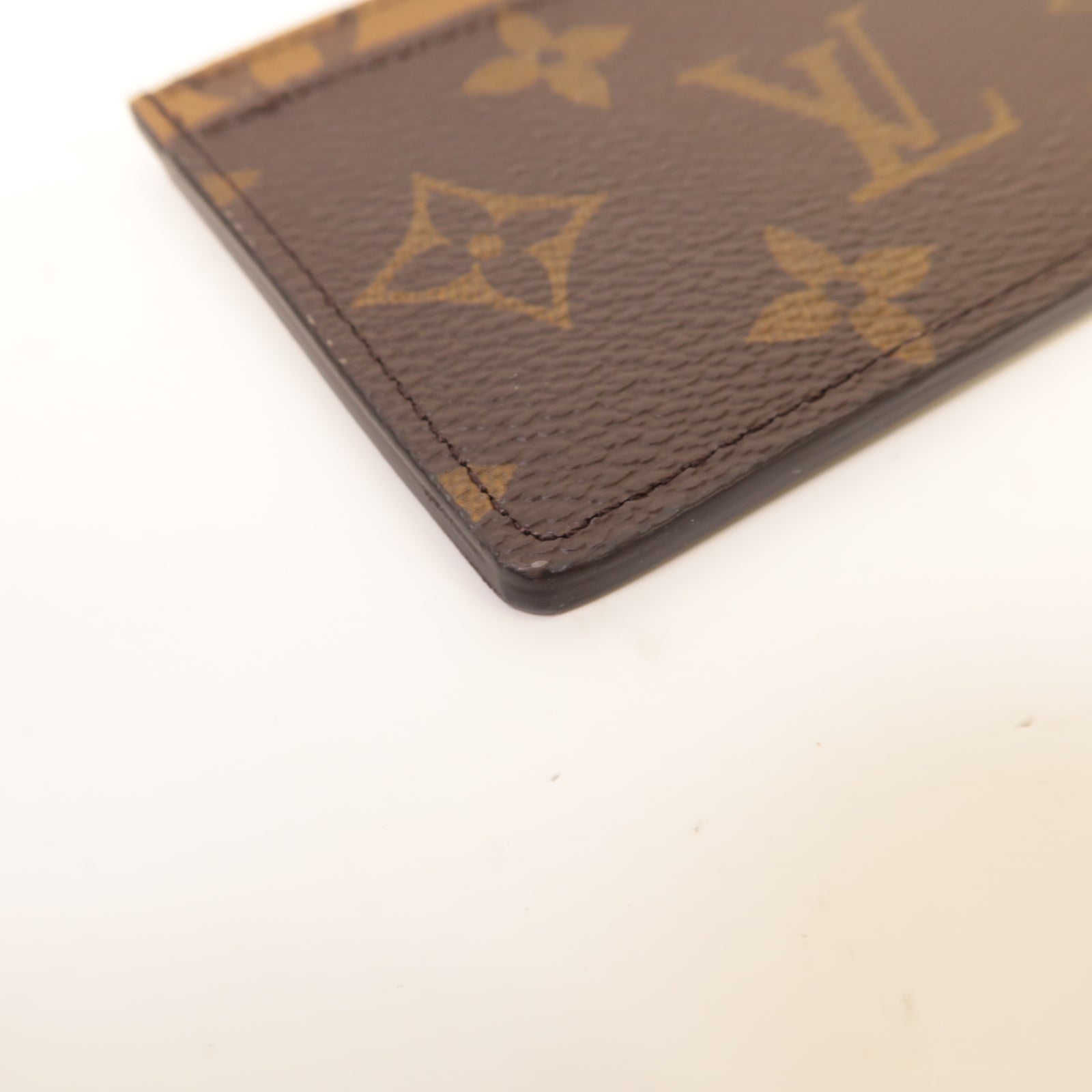 LOUIS VUITTON Monogram Reverse Card Case卡片套啡色