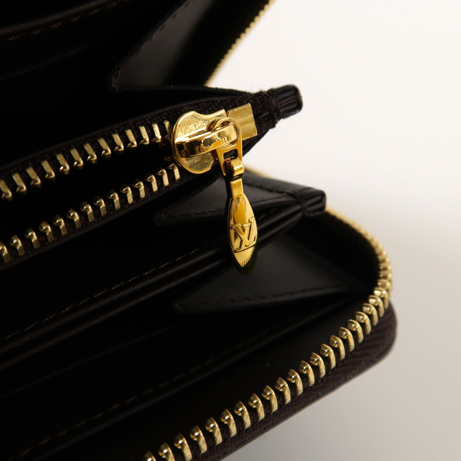 LOUIS VUITTON Monogram Vernis Zipper Long Wallet金扣長錢包紅色