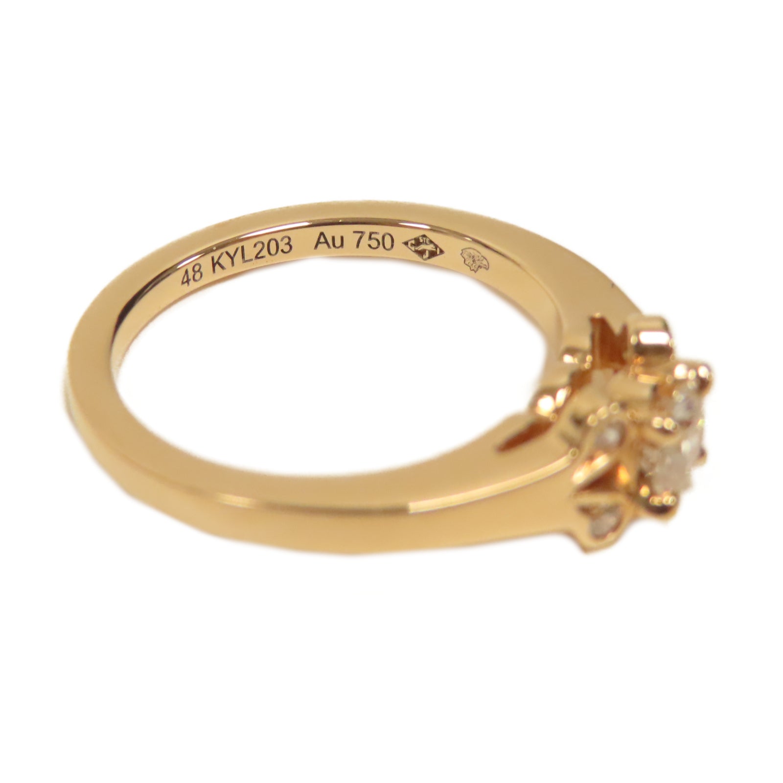 CARTIER 18K玫瑰金Diamond Ring 0.23ct鑽石戒指Cartier#48/US#4