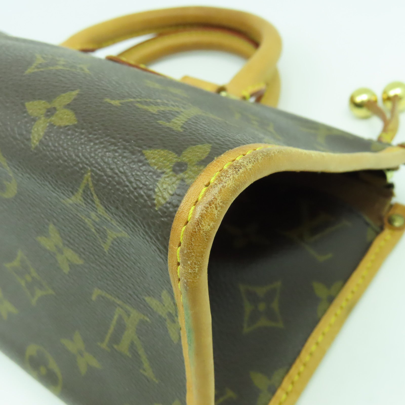 LOUIS VUITTON Monogram Popincourt金扣手挽袋啡色