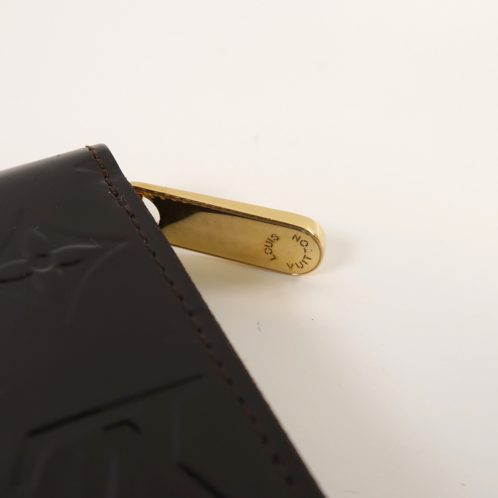 LOUIS VUITTON Monogram Vernis Zipper Long Wallet金扣長錢包紅色