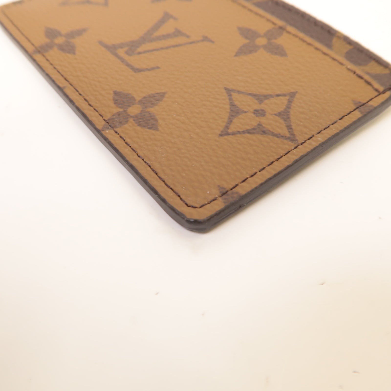 LOUIS VUITTON Monogram Reverse Card Case卡片套啡色