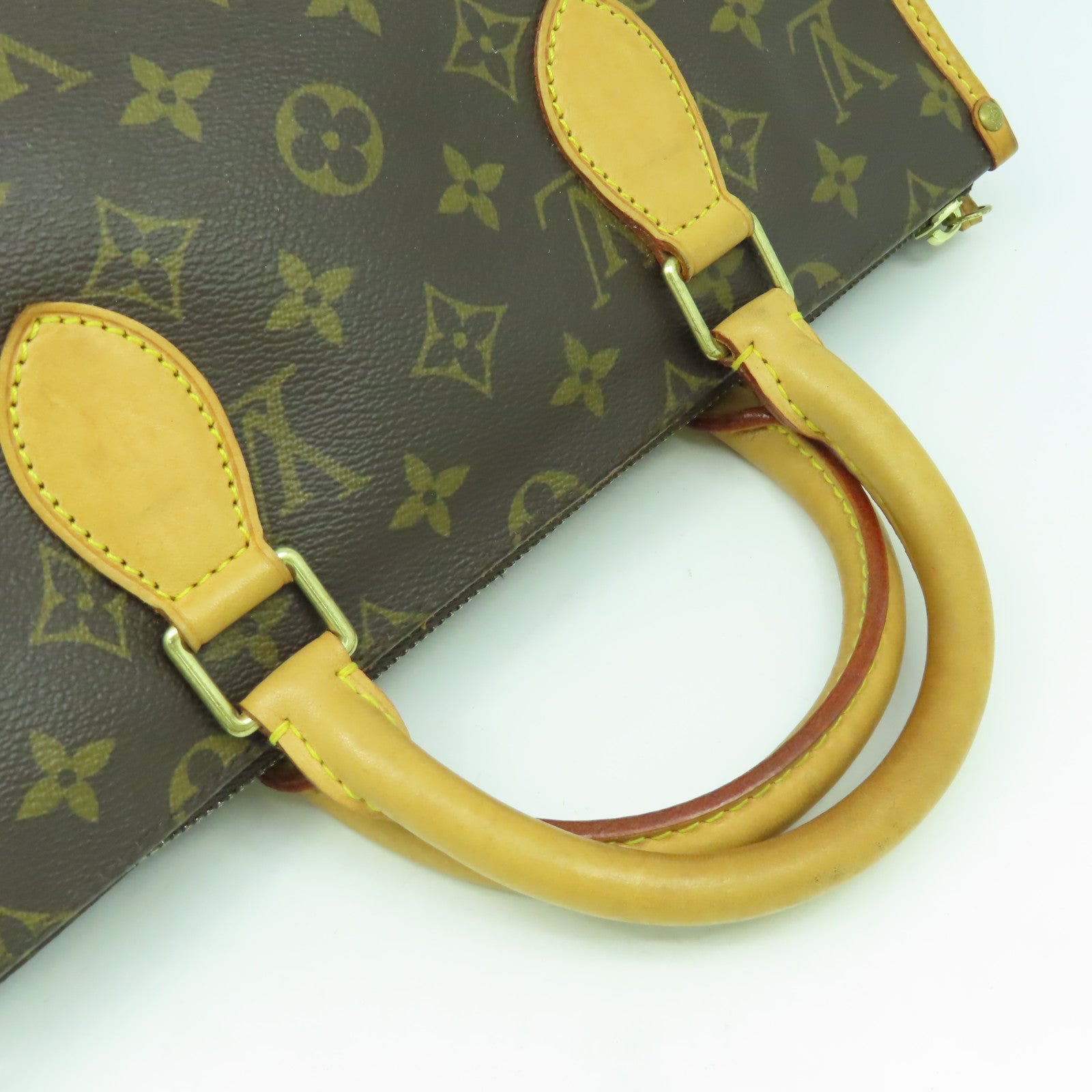 LOUIS VUITTON Monogram Popincourt金扣手挽袋啡色