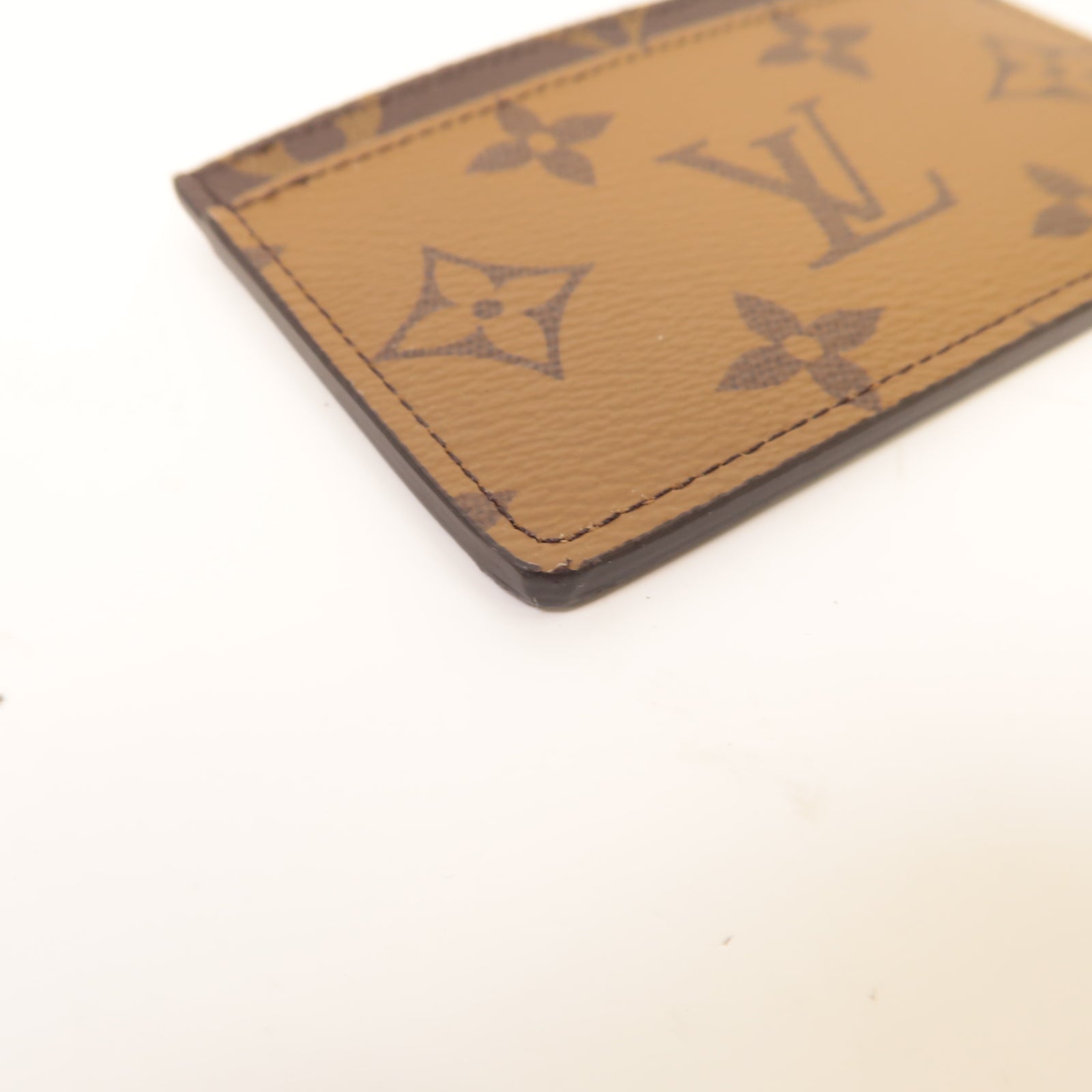 LOUIS VUITTON Monogram Reverse Card Case卡片套啡色