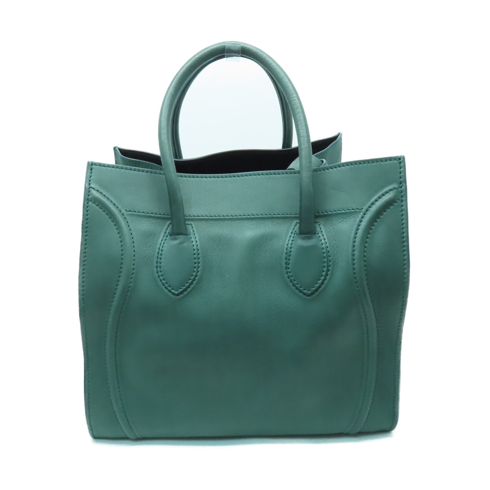 CELINE 牛皮皮革Luggage Phantom手挽袋綠色