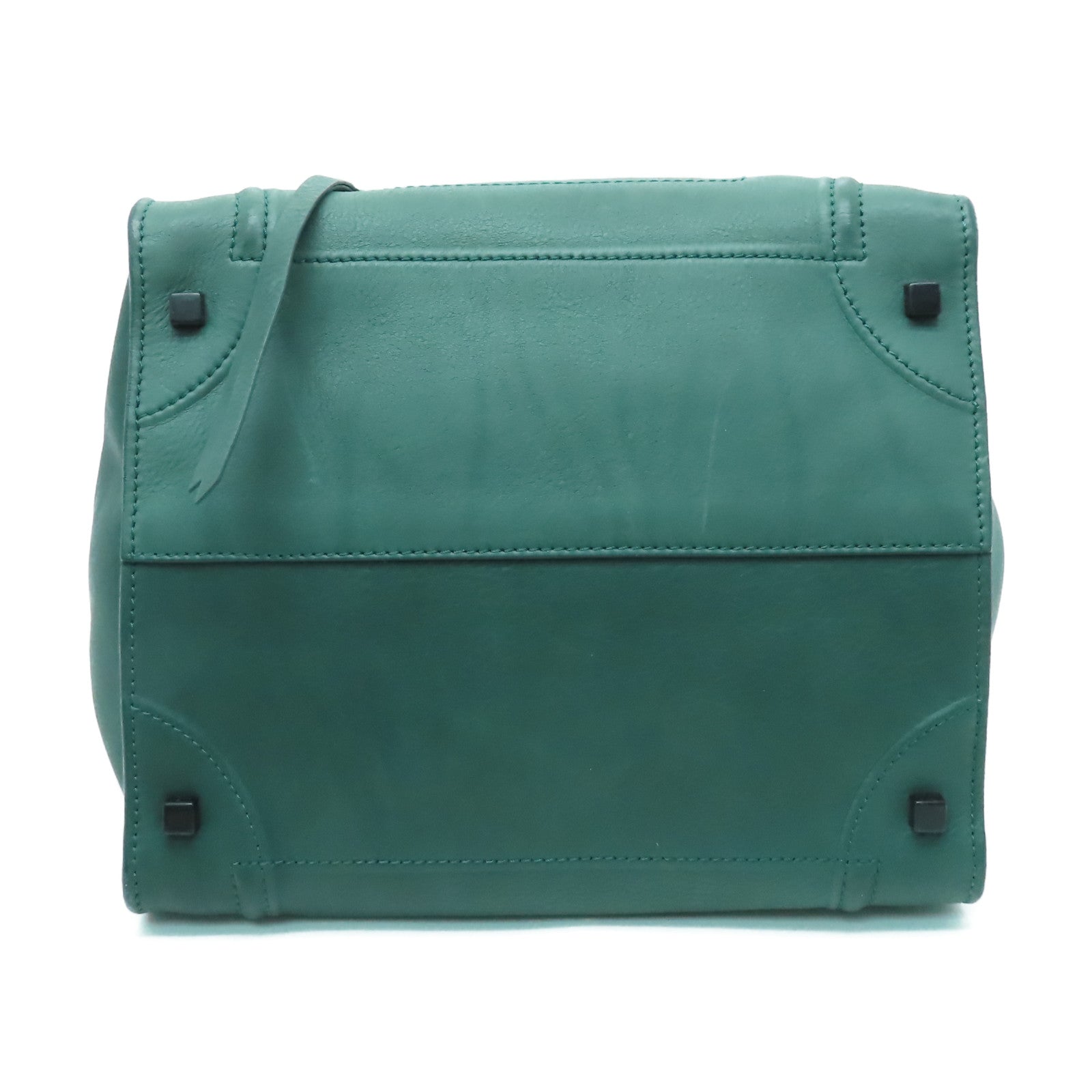 CELINE 牛皮皮革Luggage Phantom手挽袋綠色