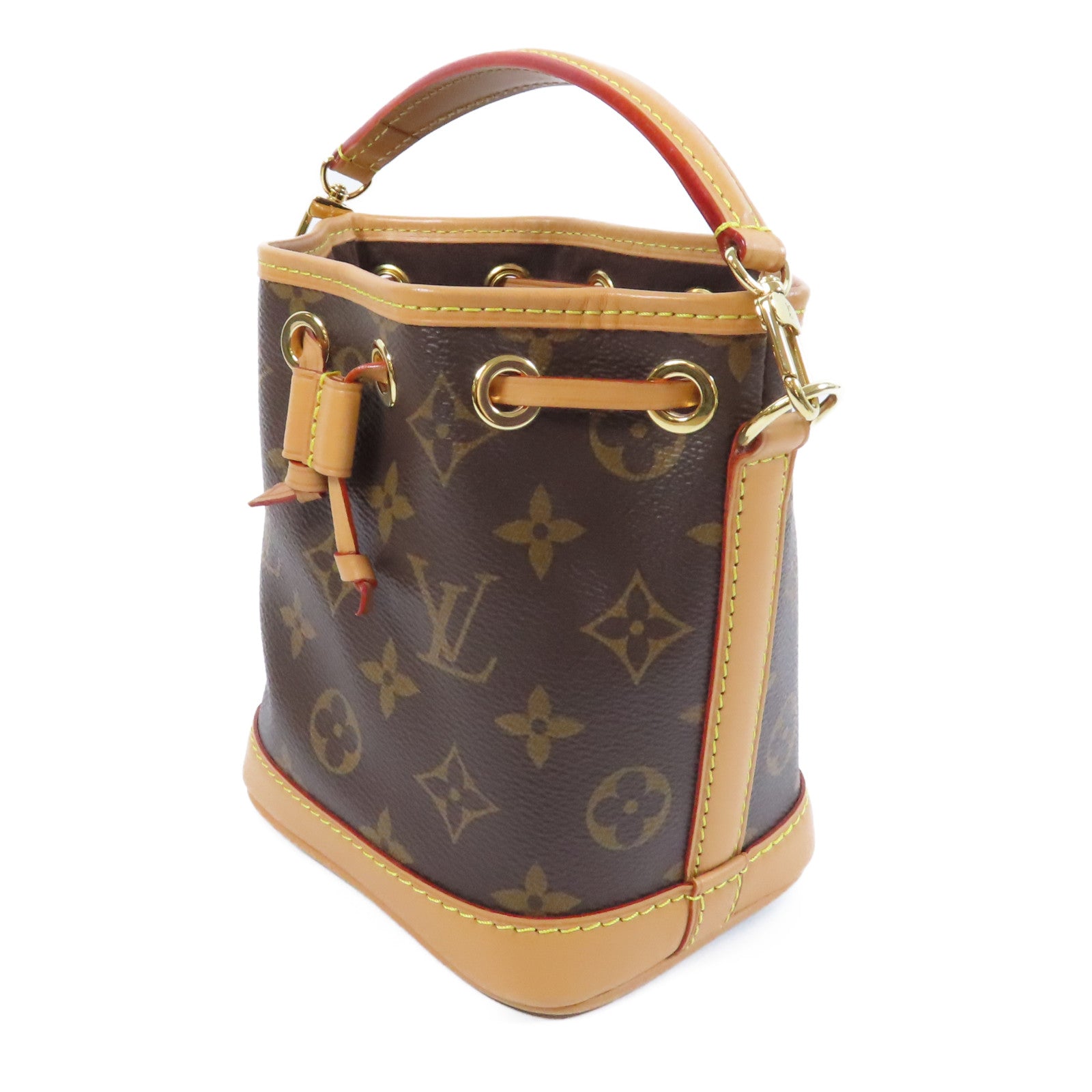 LOUIS VUITTON Monogram Nano Noe金扣肩背袋啡色