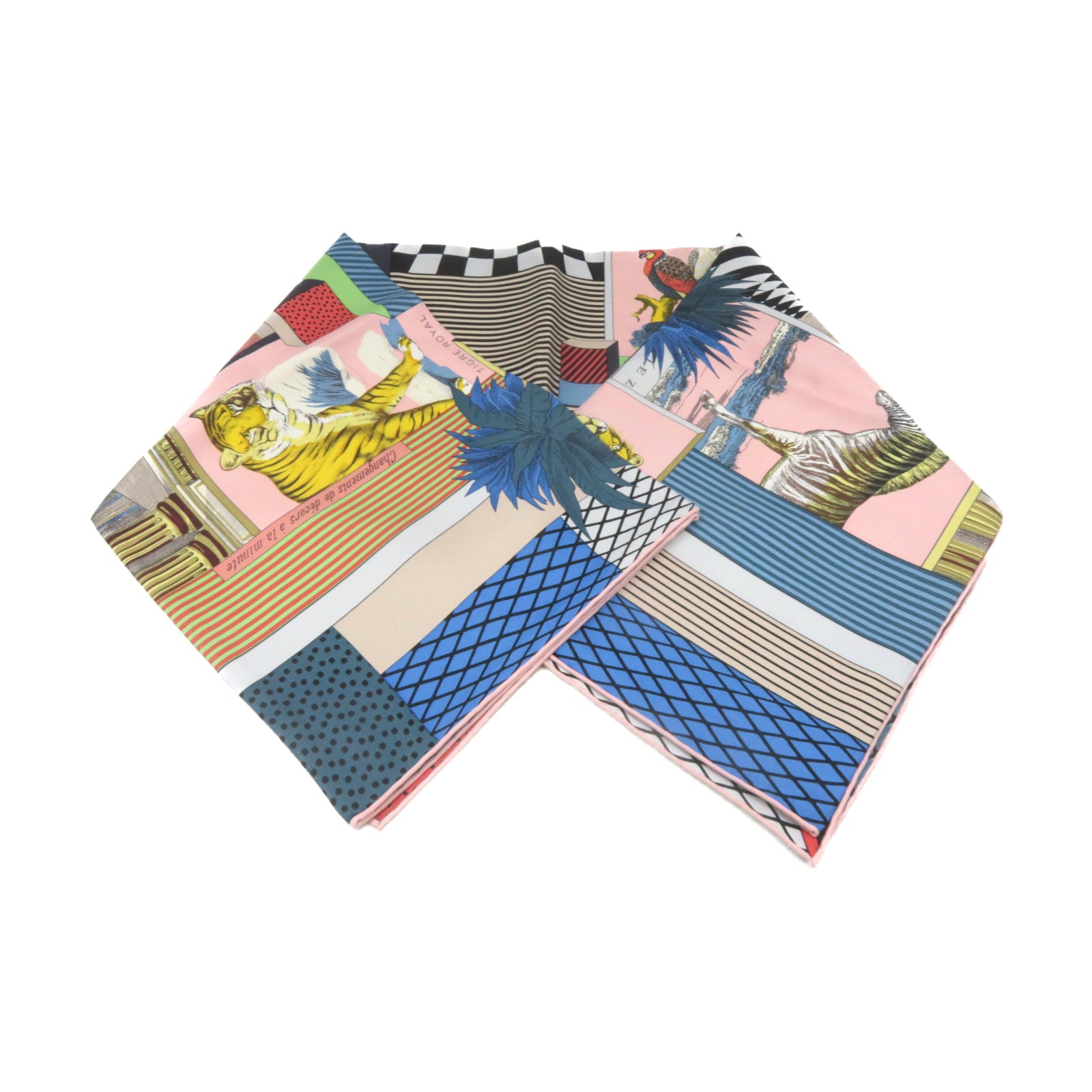 HERMES 【激減優惠】絲質Scarf 90x90絲巾粉紅色/藍色/彩色