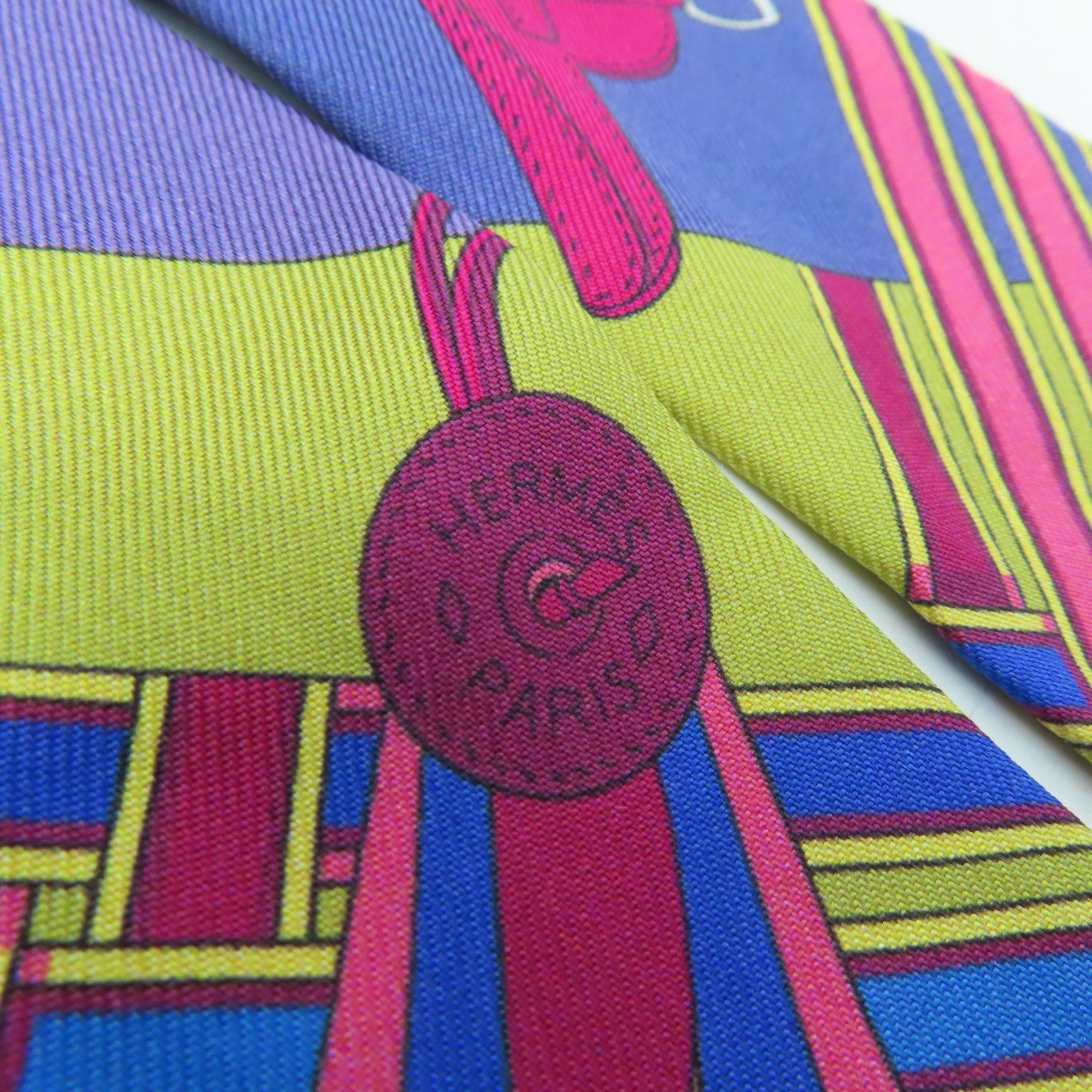 HERMES Silk Twilly Scrafs Scarf Multicolor