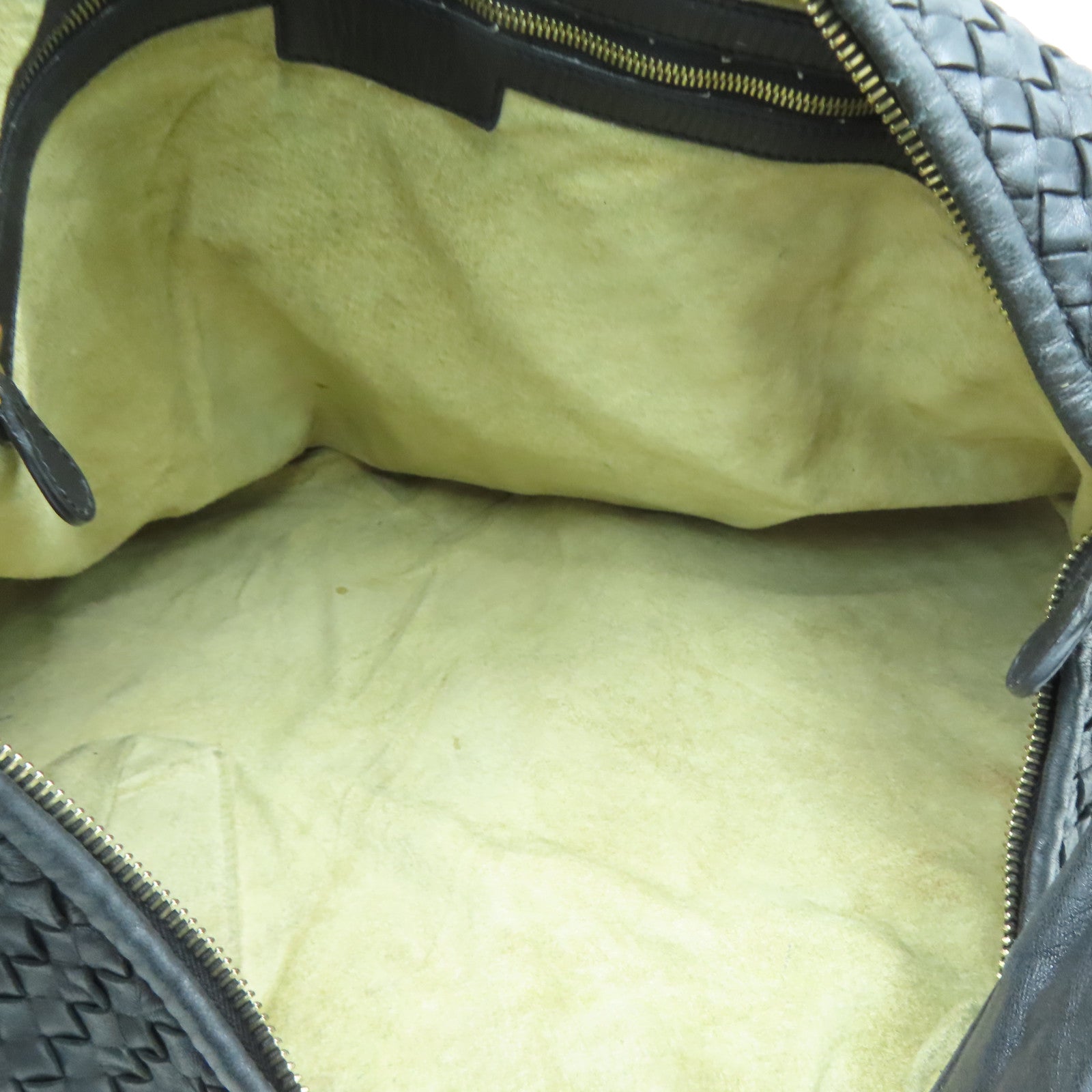 BOTTEGA VENETA 织纹皮革Shoulder Bag金扣肩背袋黑色