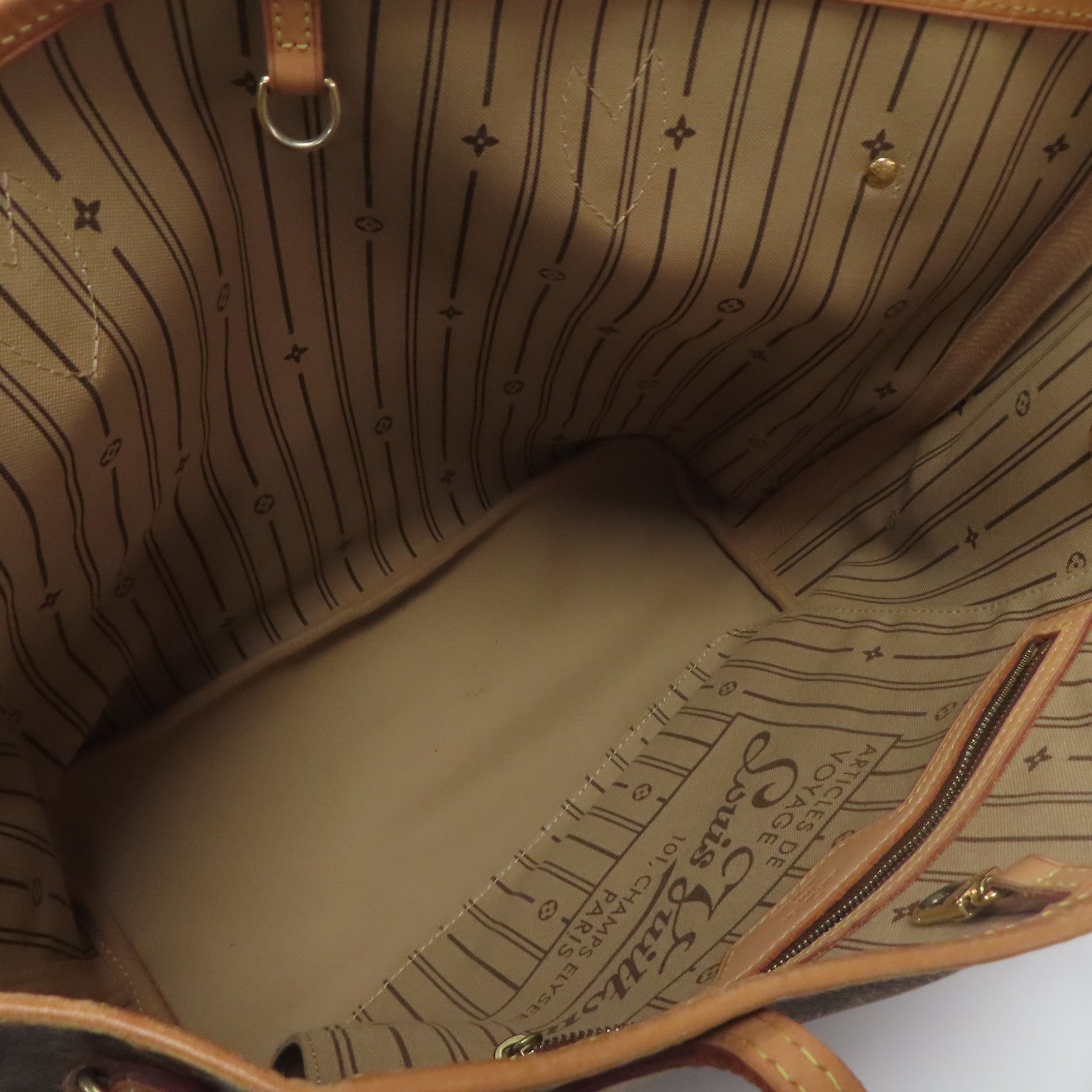 LOUIS VUITTON Monogram Neverfull MM金扣肩背袋啡色