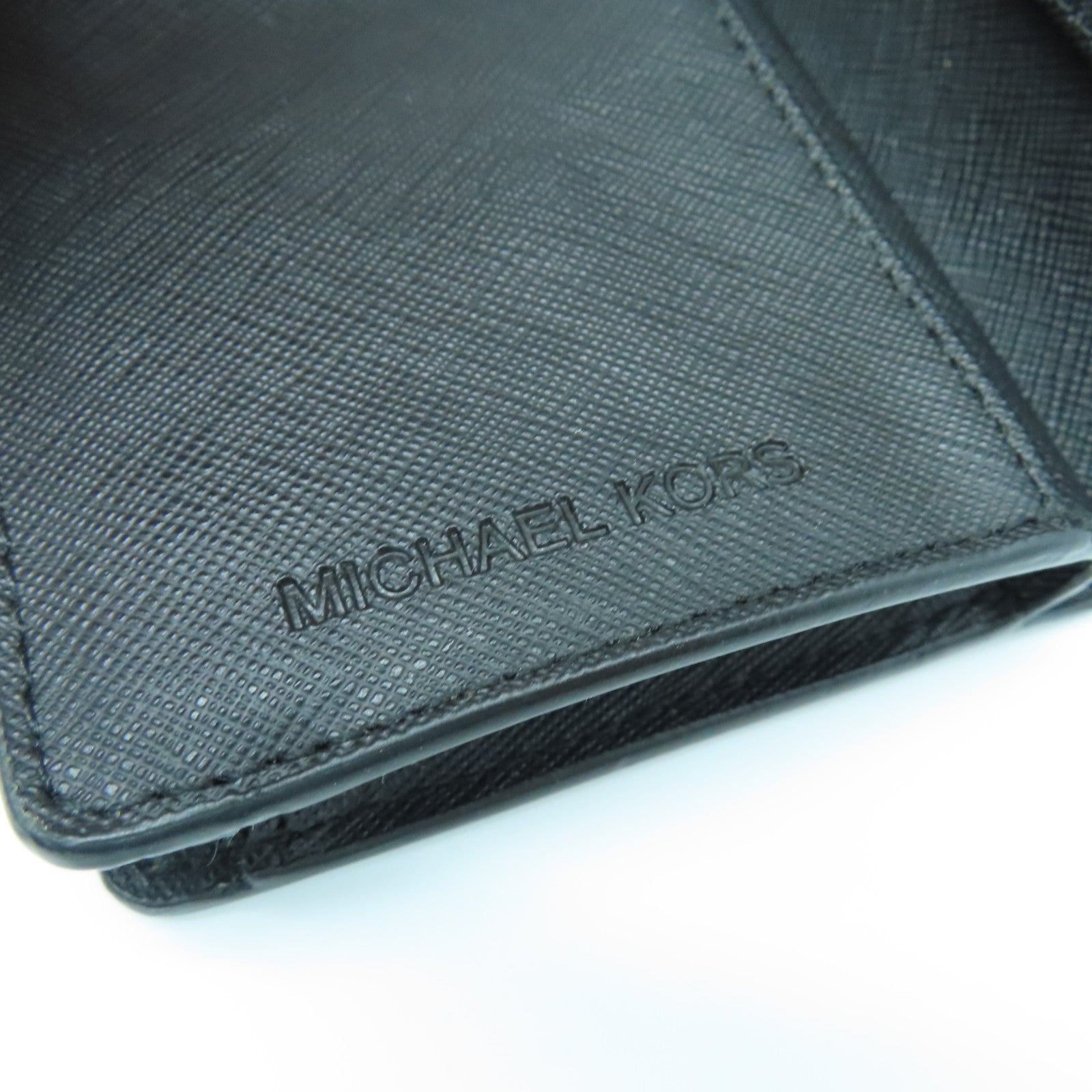 Michael Kors Leather Long Wallet Gold Buckle Long Wallet Black