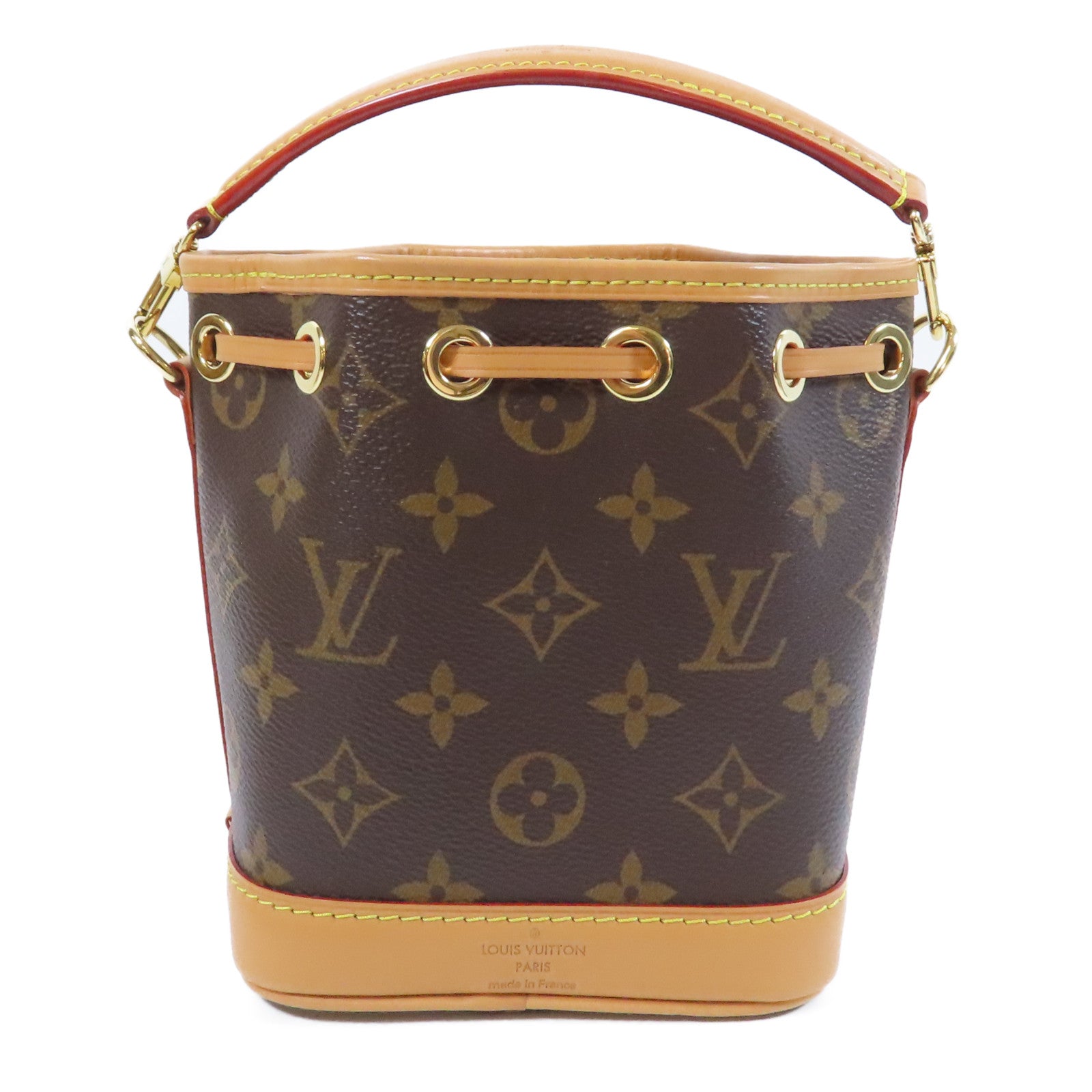 LOUIS VUITTON Monogram Nano Noe金扣肩背袋啡色