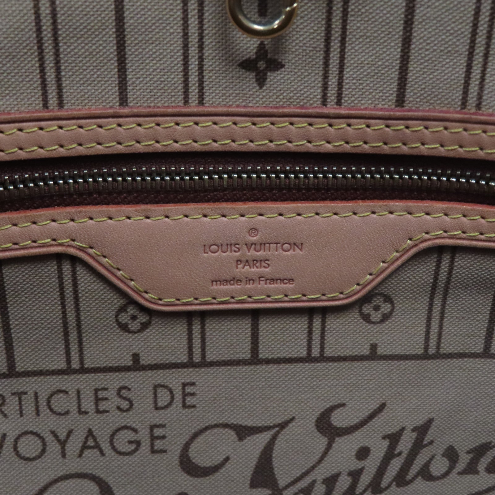LOUIS VUITTON Monogram Neverfull MM金扣肩背袋啡色