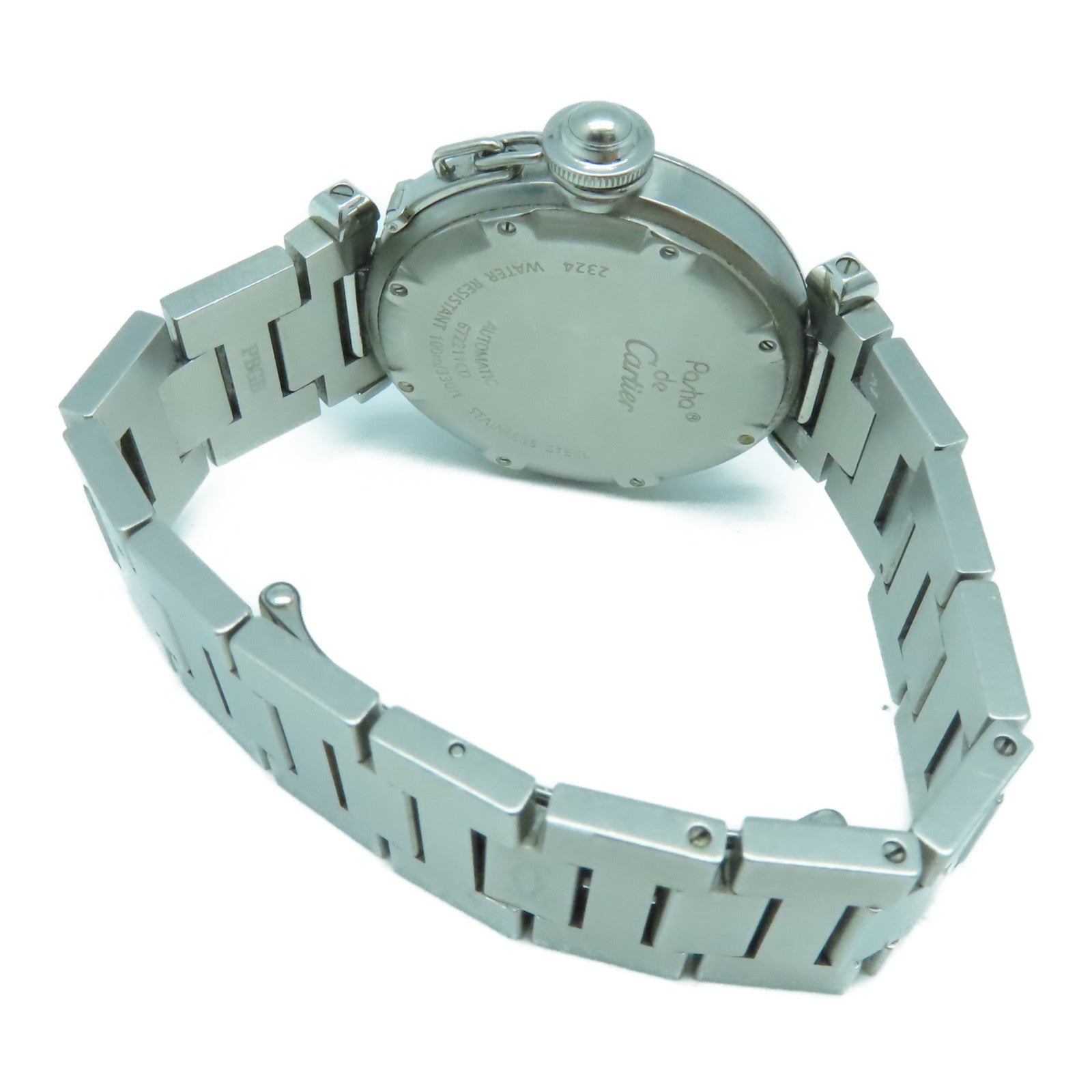 CARTIER Pasha C不鏽鋼手錶自動機芯黑色