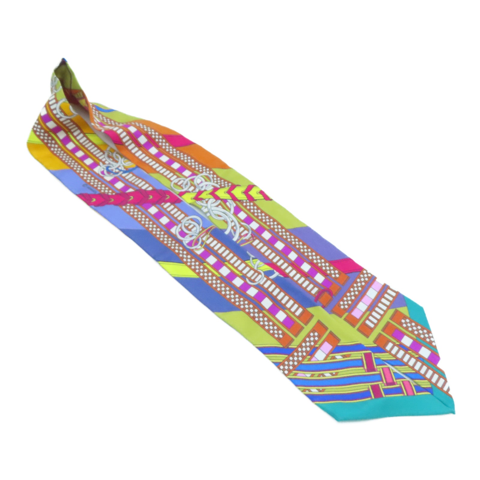 HERMES Silk Twilly Scrafs Scarf Multicolor