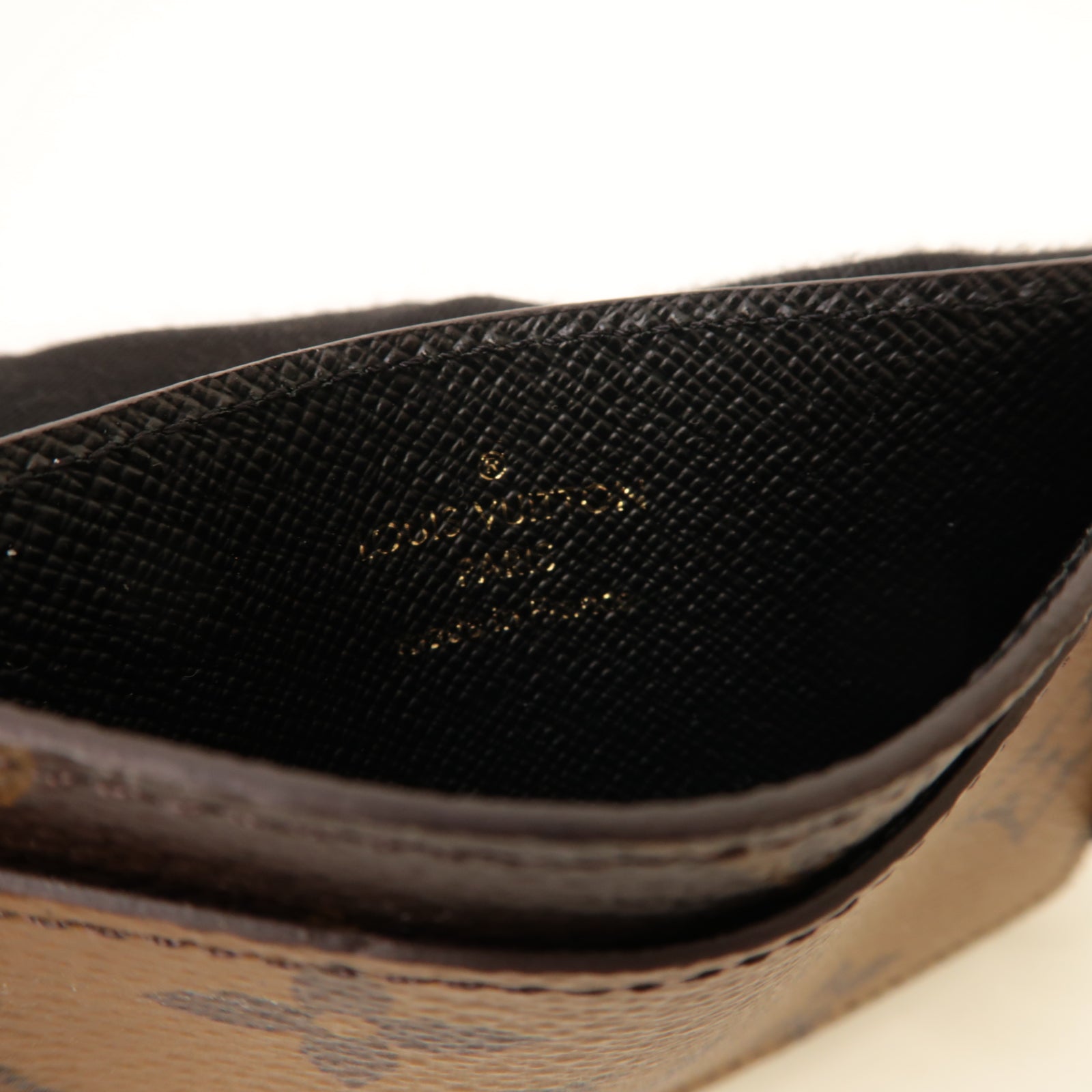 LOUIS VUITTON Monogram Reverse Card Case卡片套啡色