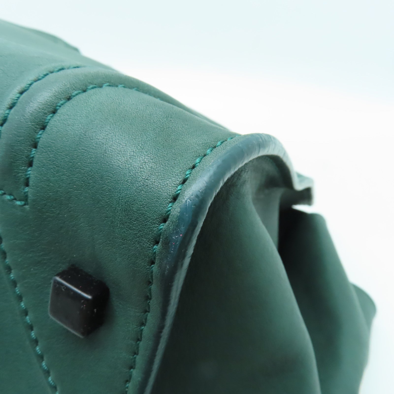 CELINE 牛皮皮革Luggage Phantom手挽袋綠色