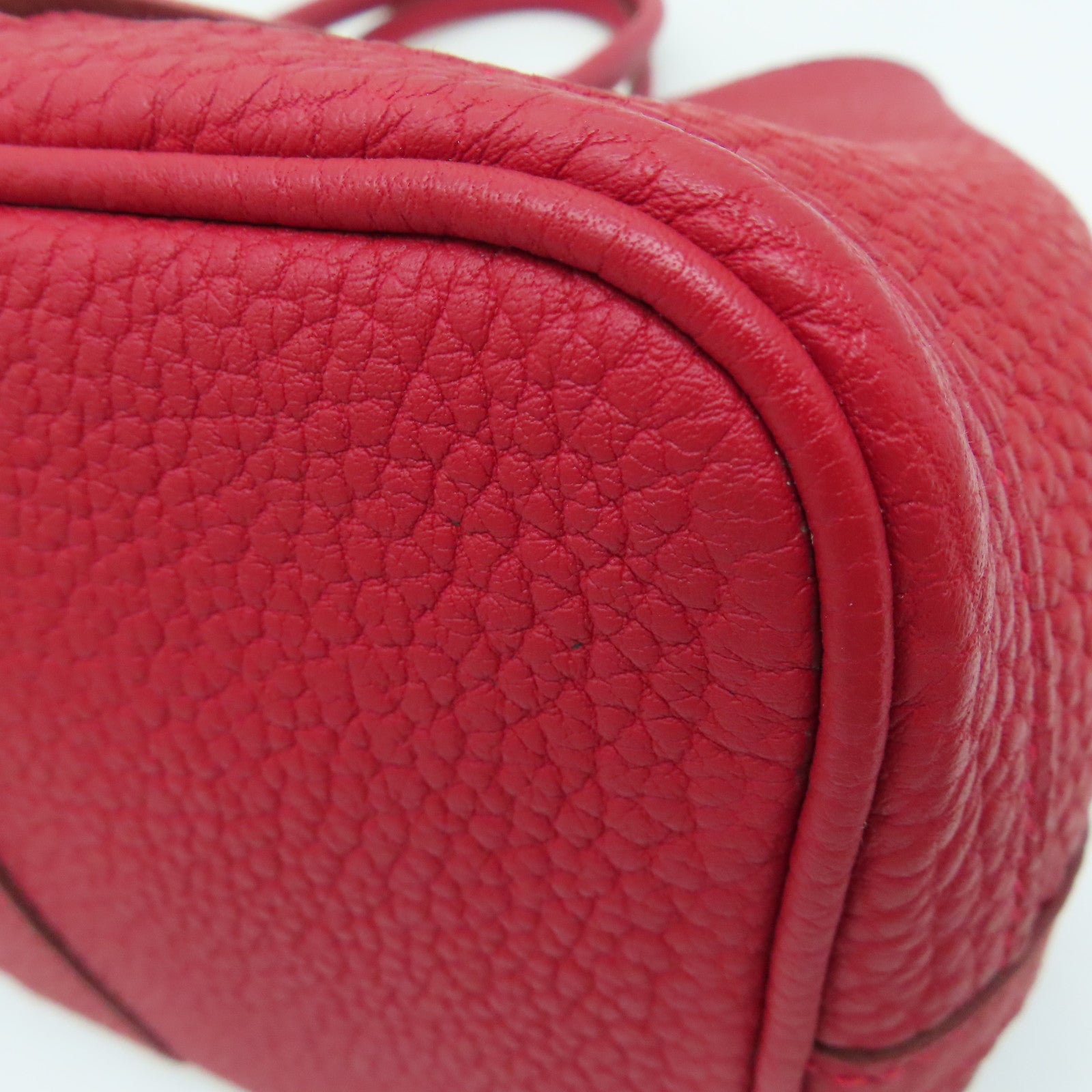 HERMES Country皮革Garden Party TPM銀扣手挽袋紅色