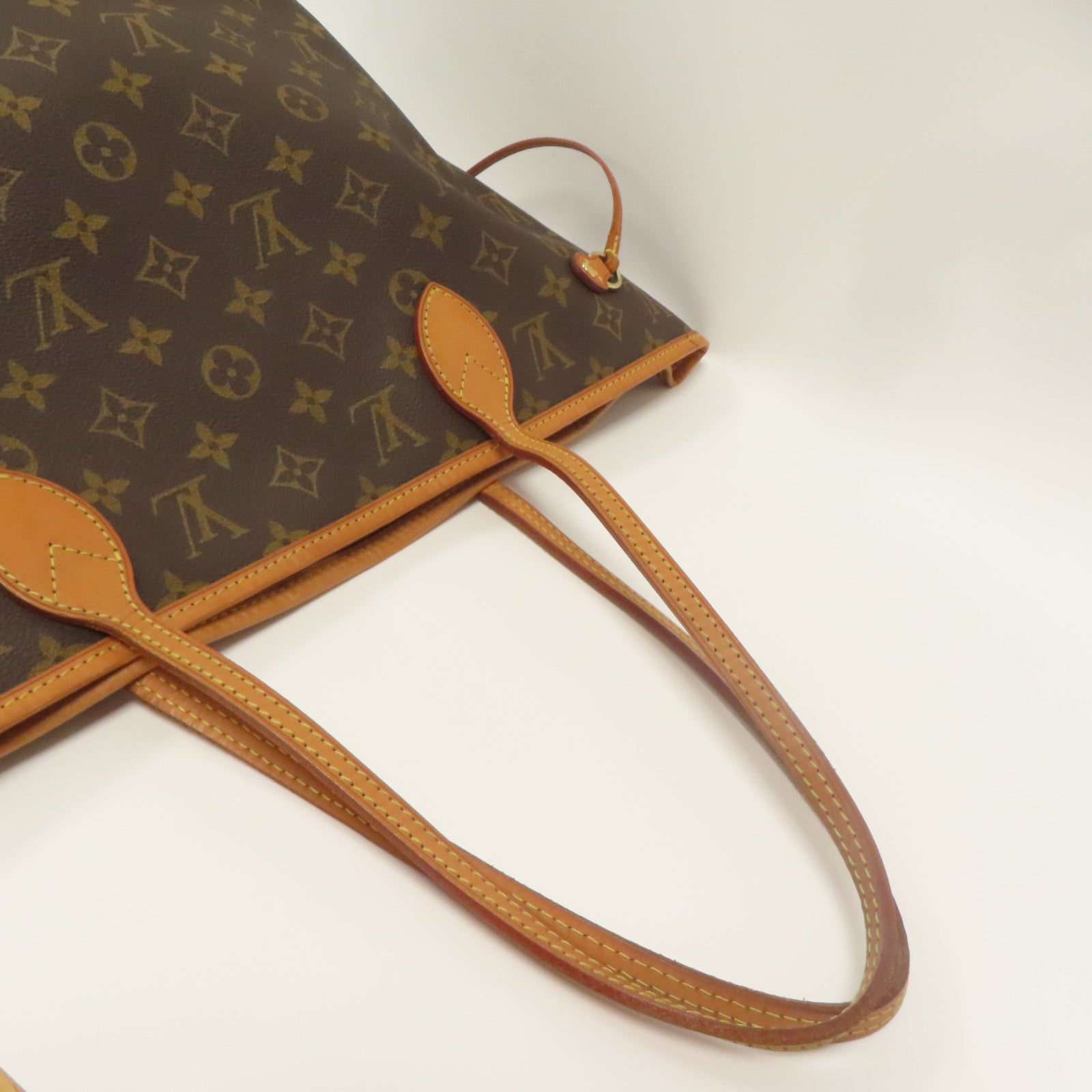 LOUIS VUITTON Monogram Neverfull MM金扣肩背袋啡色