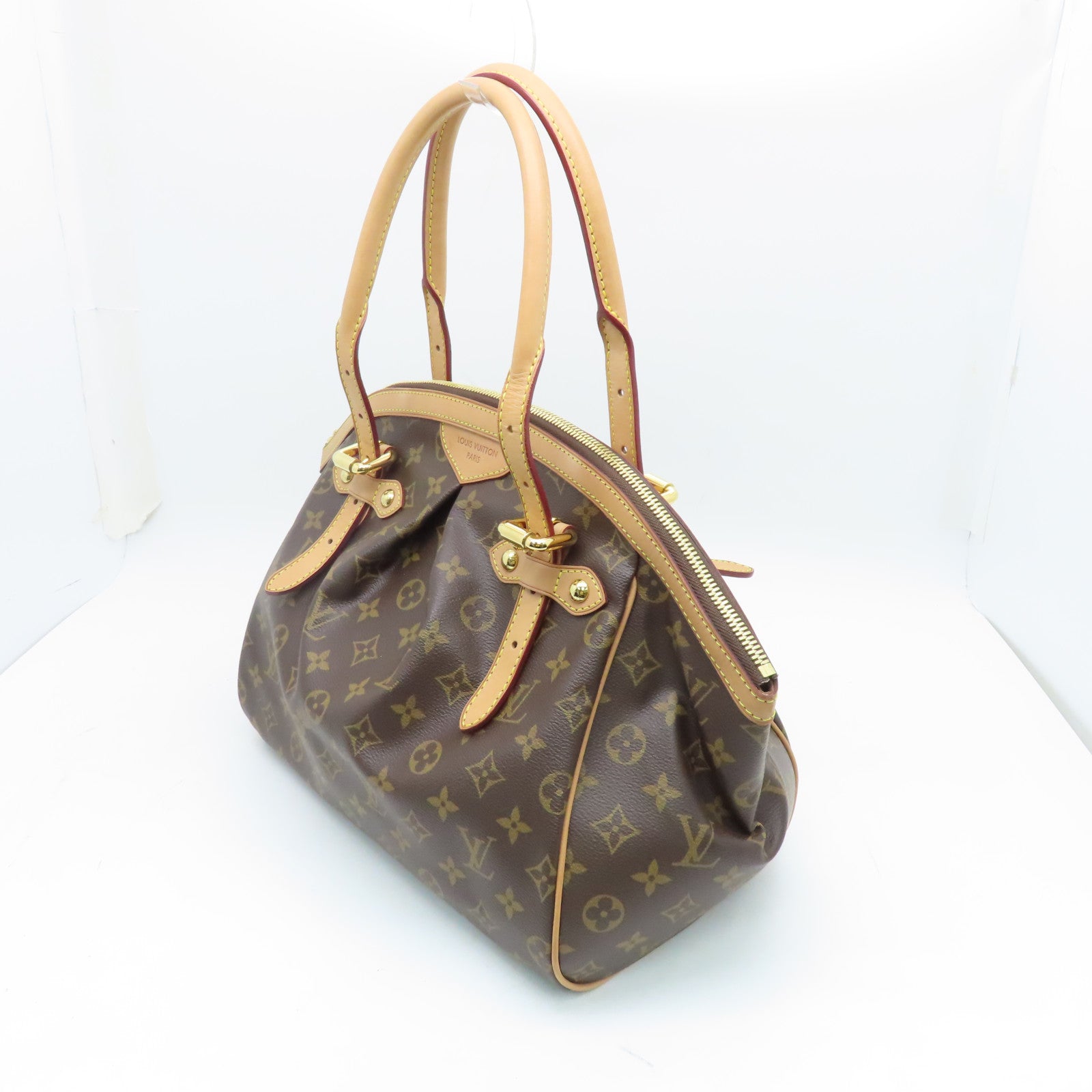 LOUIS VUITTON Monogram Tivoli GM金扣手挽袋啡色