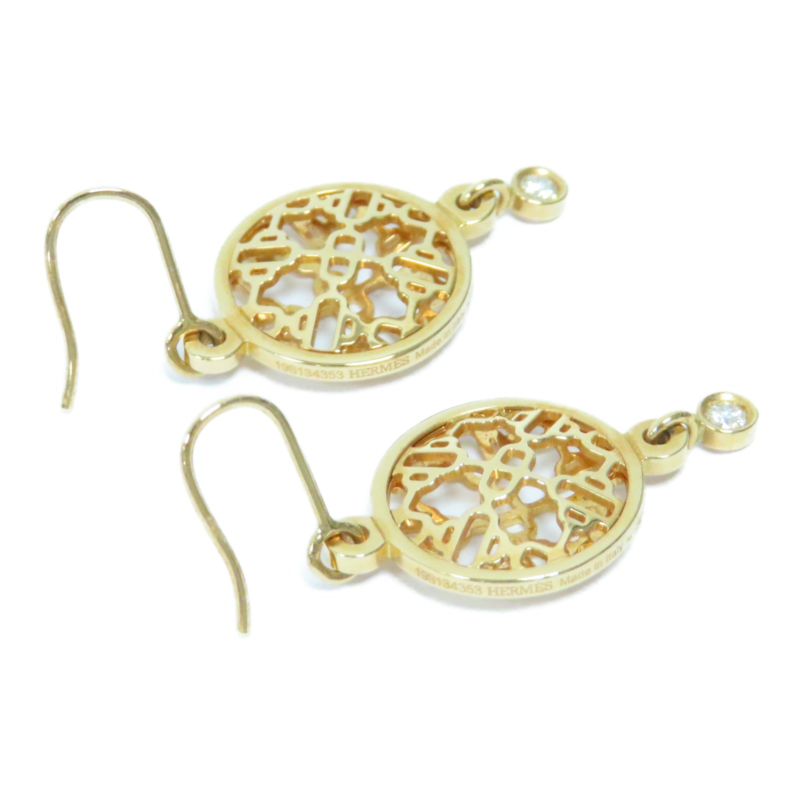 HERMES 18K黃金Passehle Earrings耳環