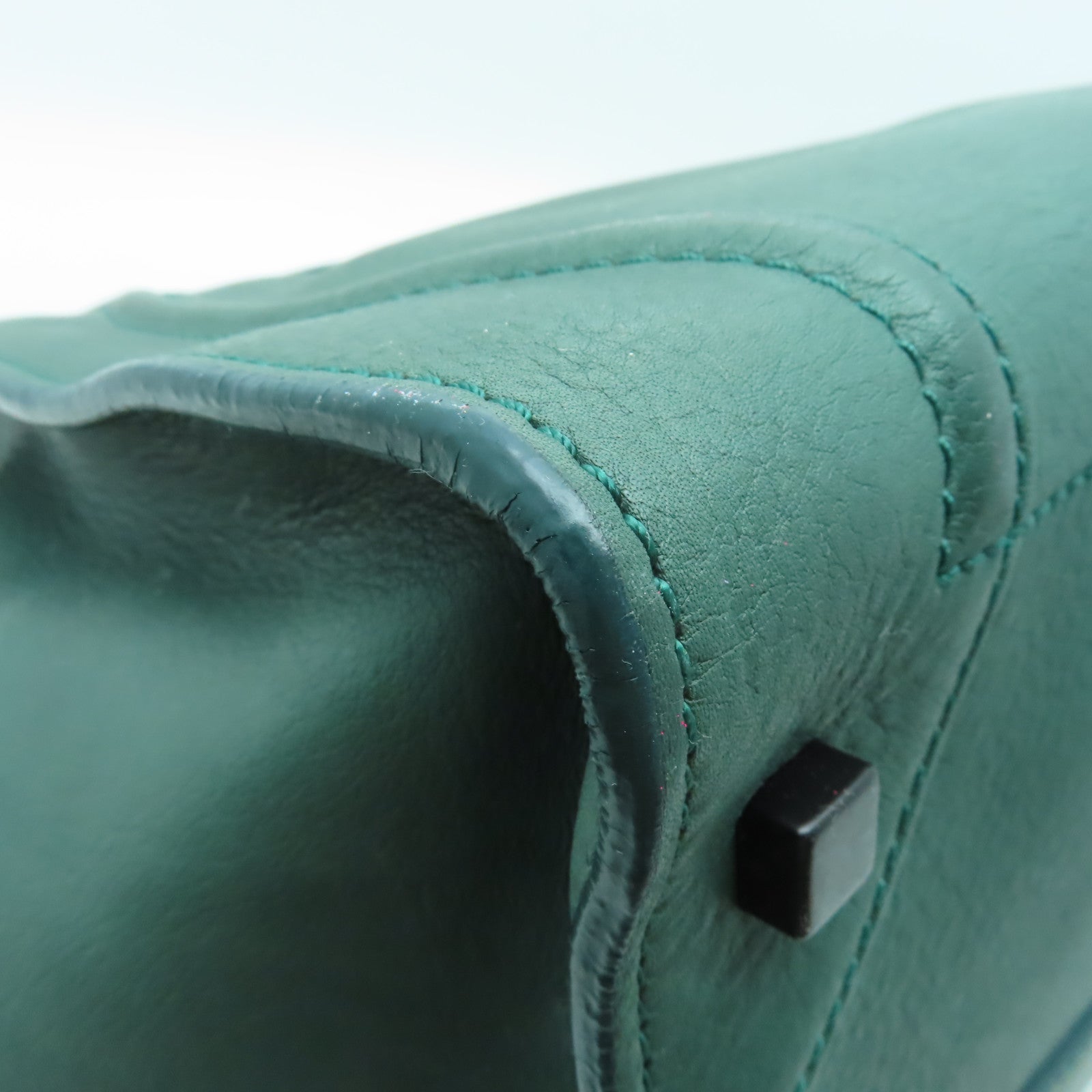 CELINE 牛皮皮革Luggage Phantom手挽袋綠色