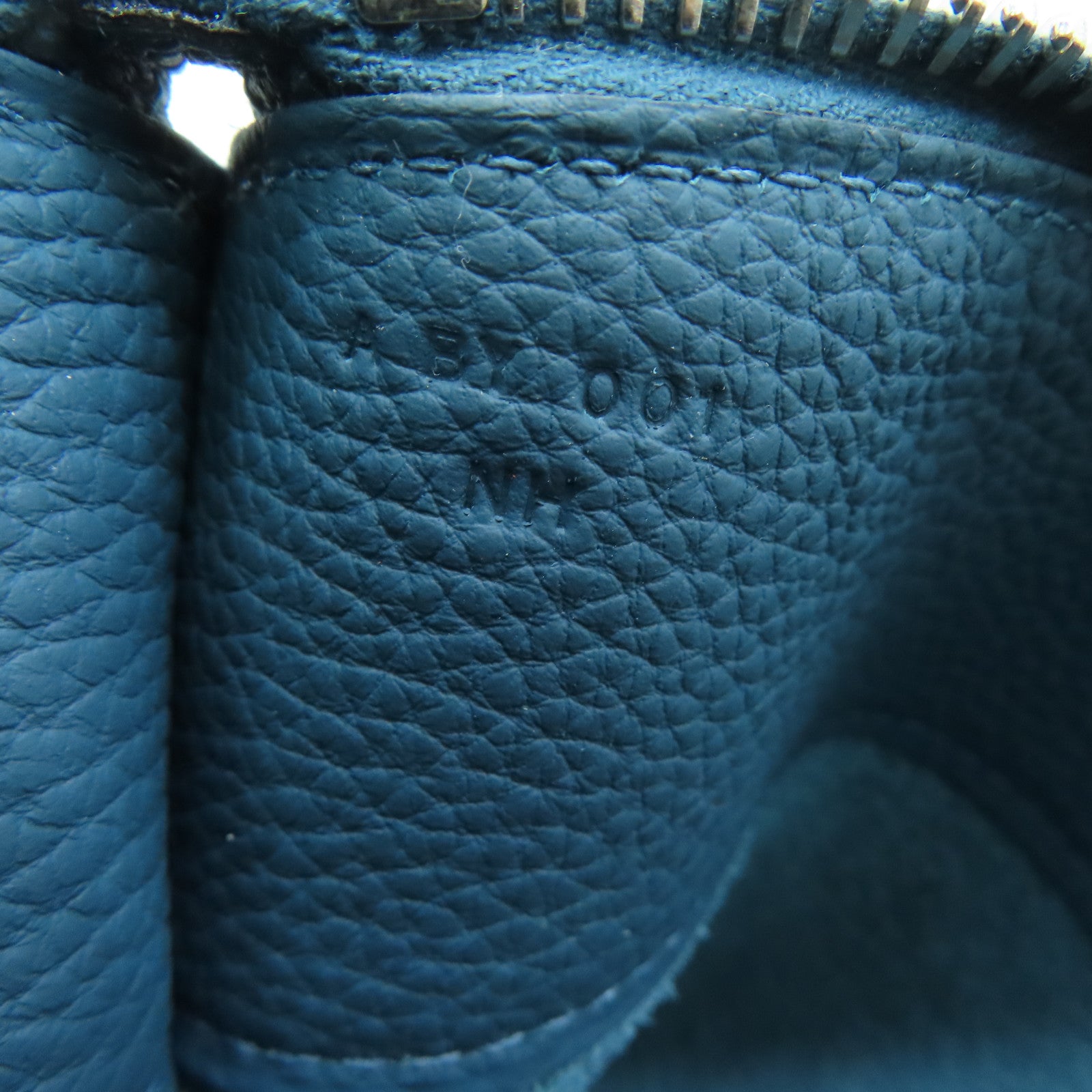HERMES Togo皮革Clutch Bag银扣手拿包Cobalt Blue