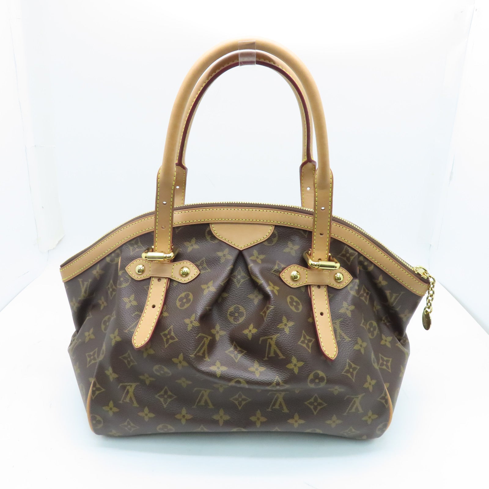 LOUIS VUITTON Monogram Tivoli GM金扣手挽袋啡色