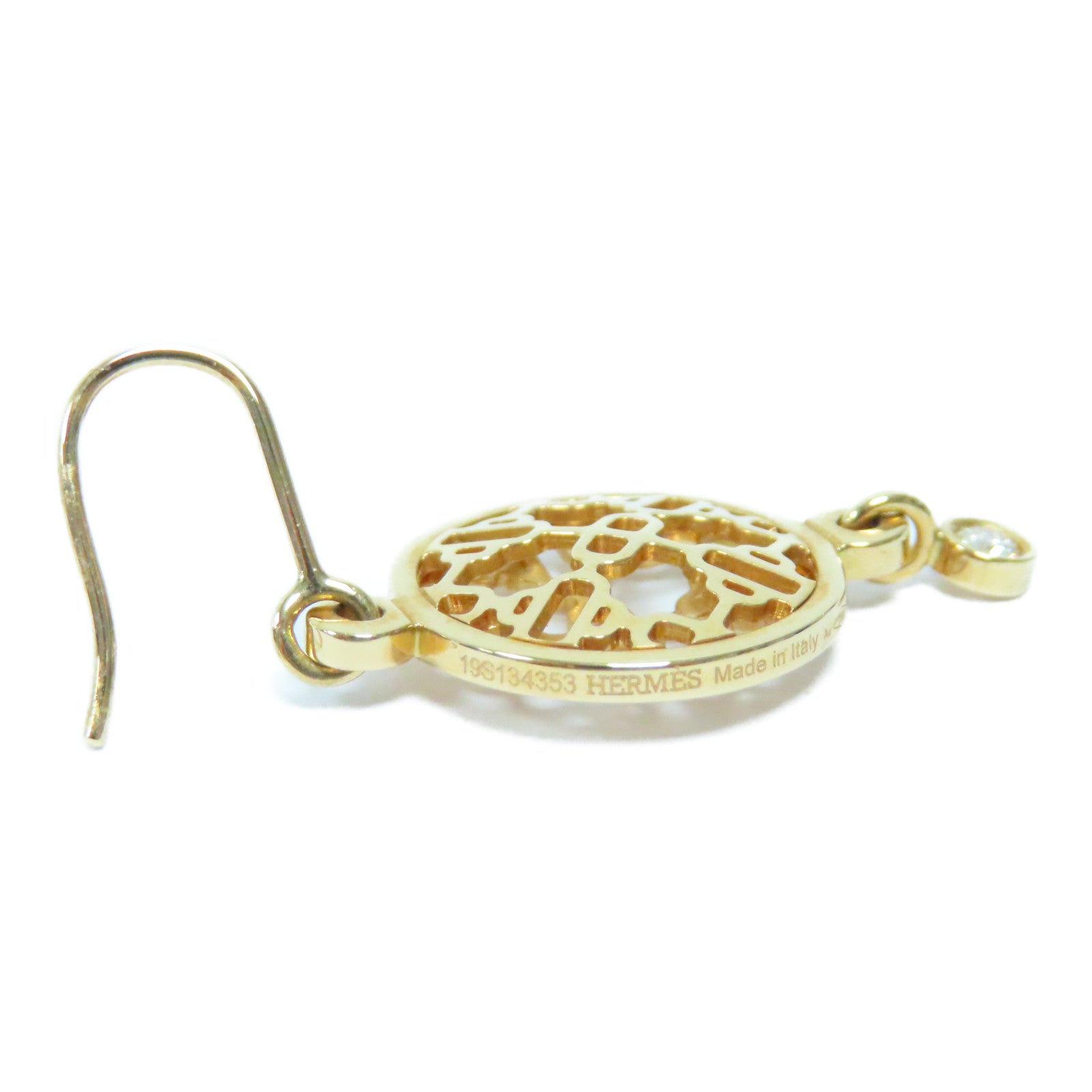 HERMES 18K黃金Passehle Earrings耳環