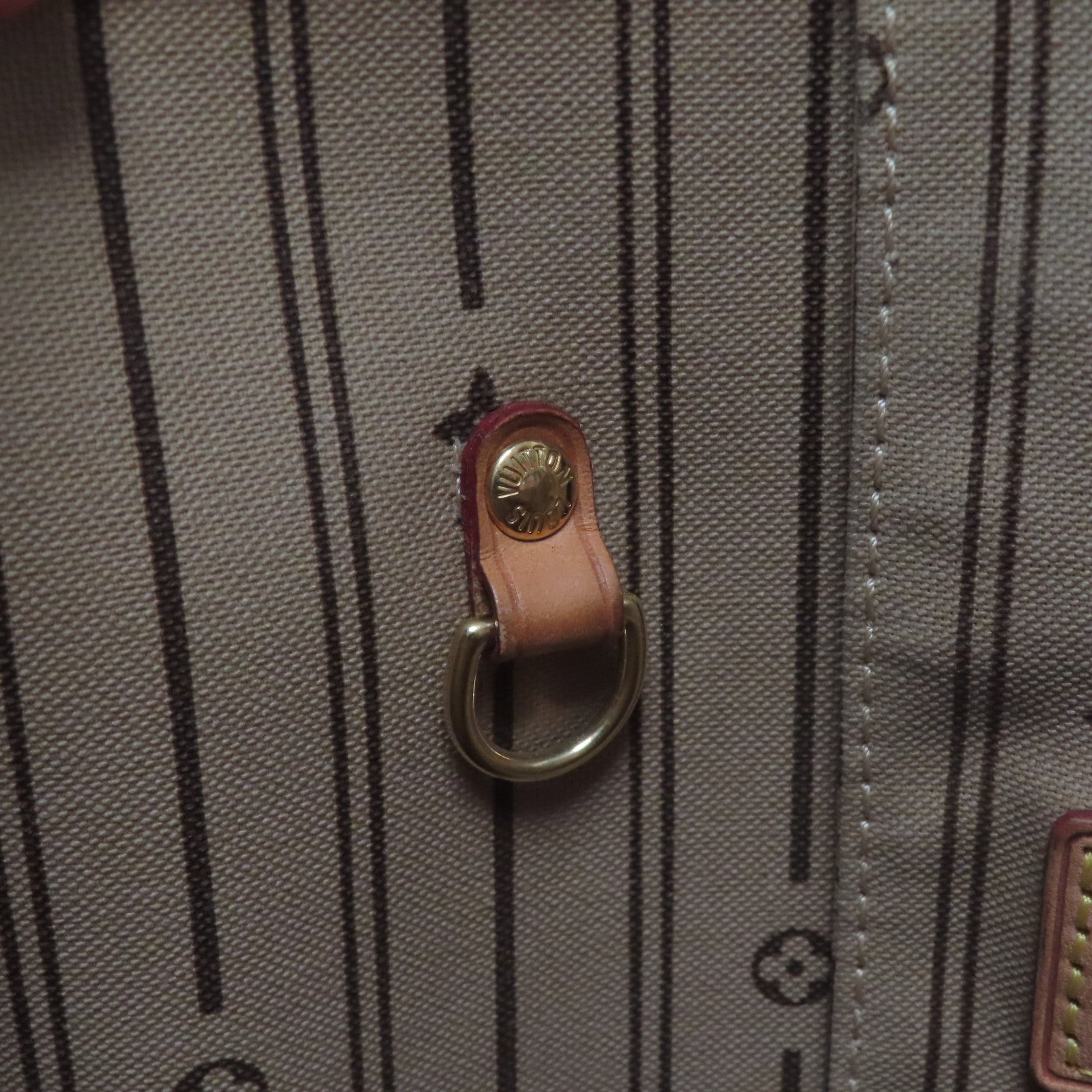 LOUIS VUITTON Monogram Neverfull MM金扣肩背袋啡色