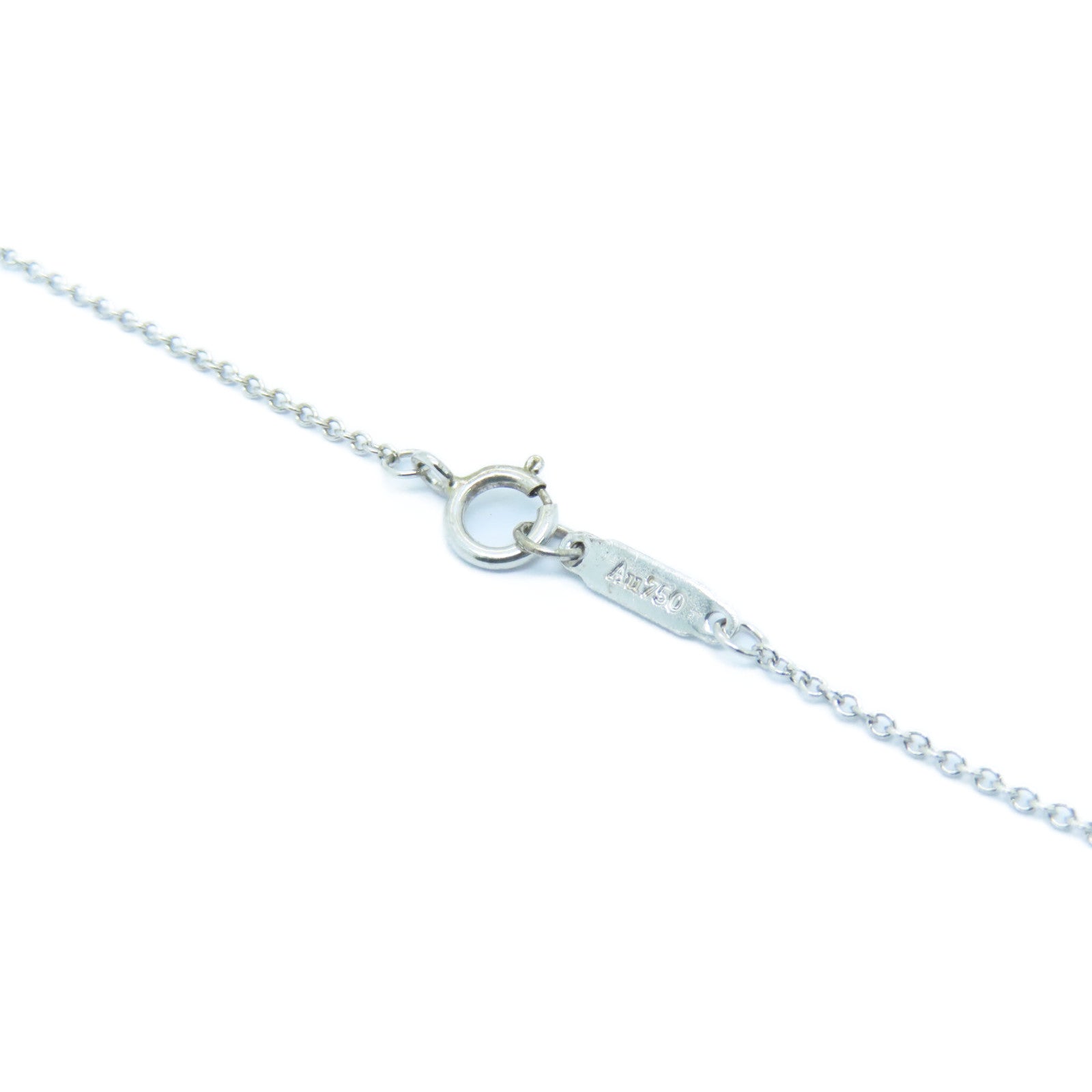 TIFFANY&amp;CO 18K White Gold Crown Key Necklace Necklace