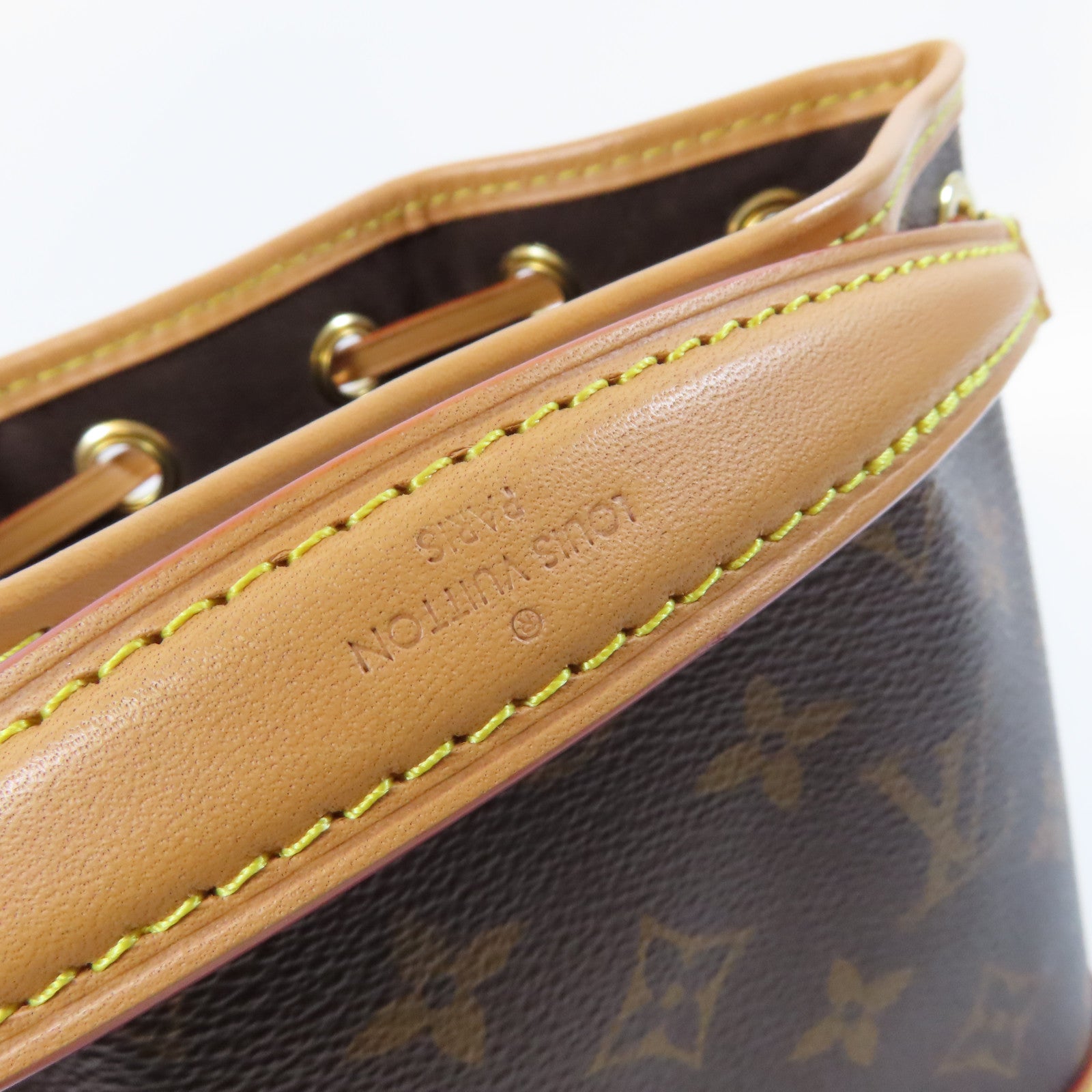 LOUIS VUITTON Monogram Nano Noe金扣肩背袋啡色