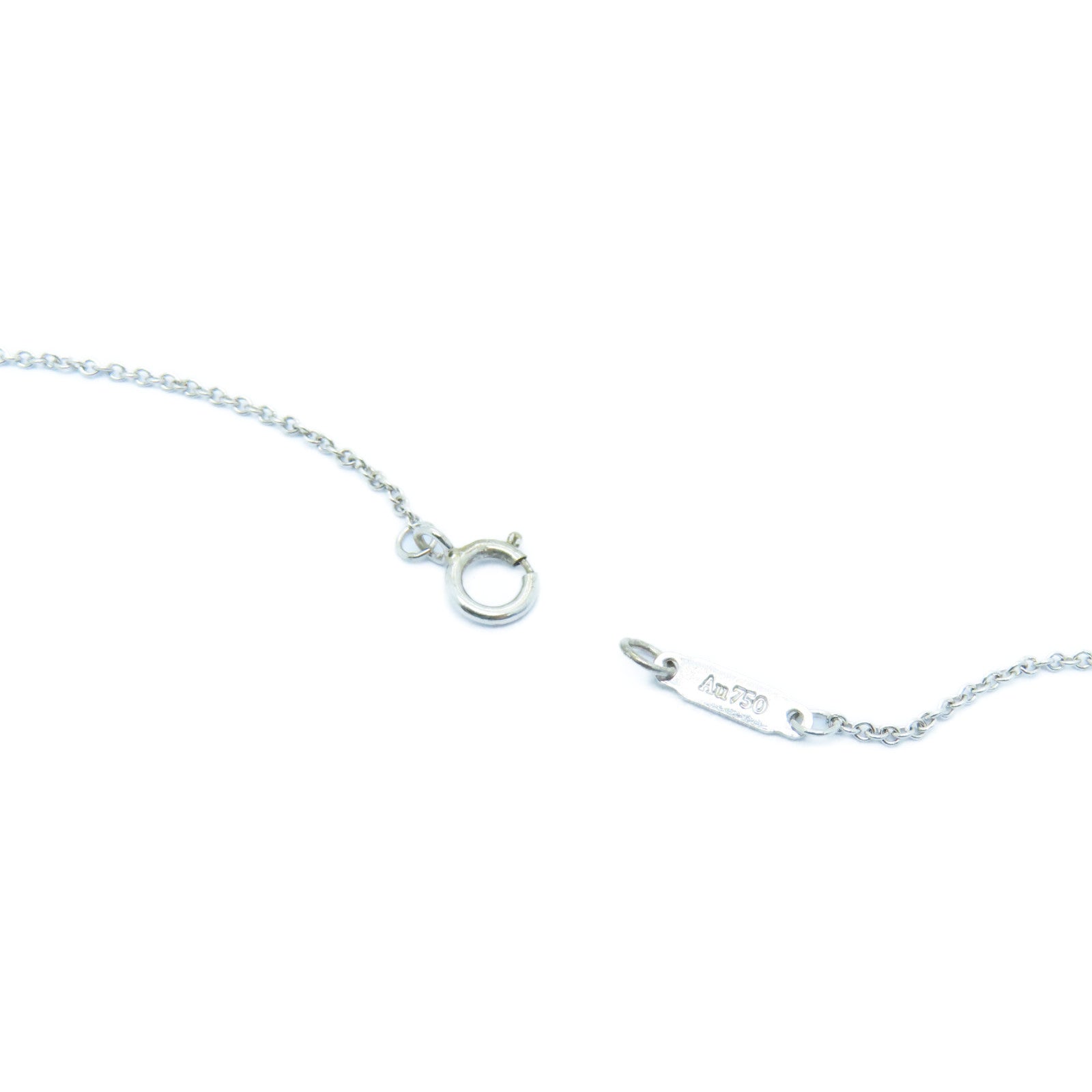 TIFFANY&amp;CO 18K White Gold Crown Key Necklace Necklace
