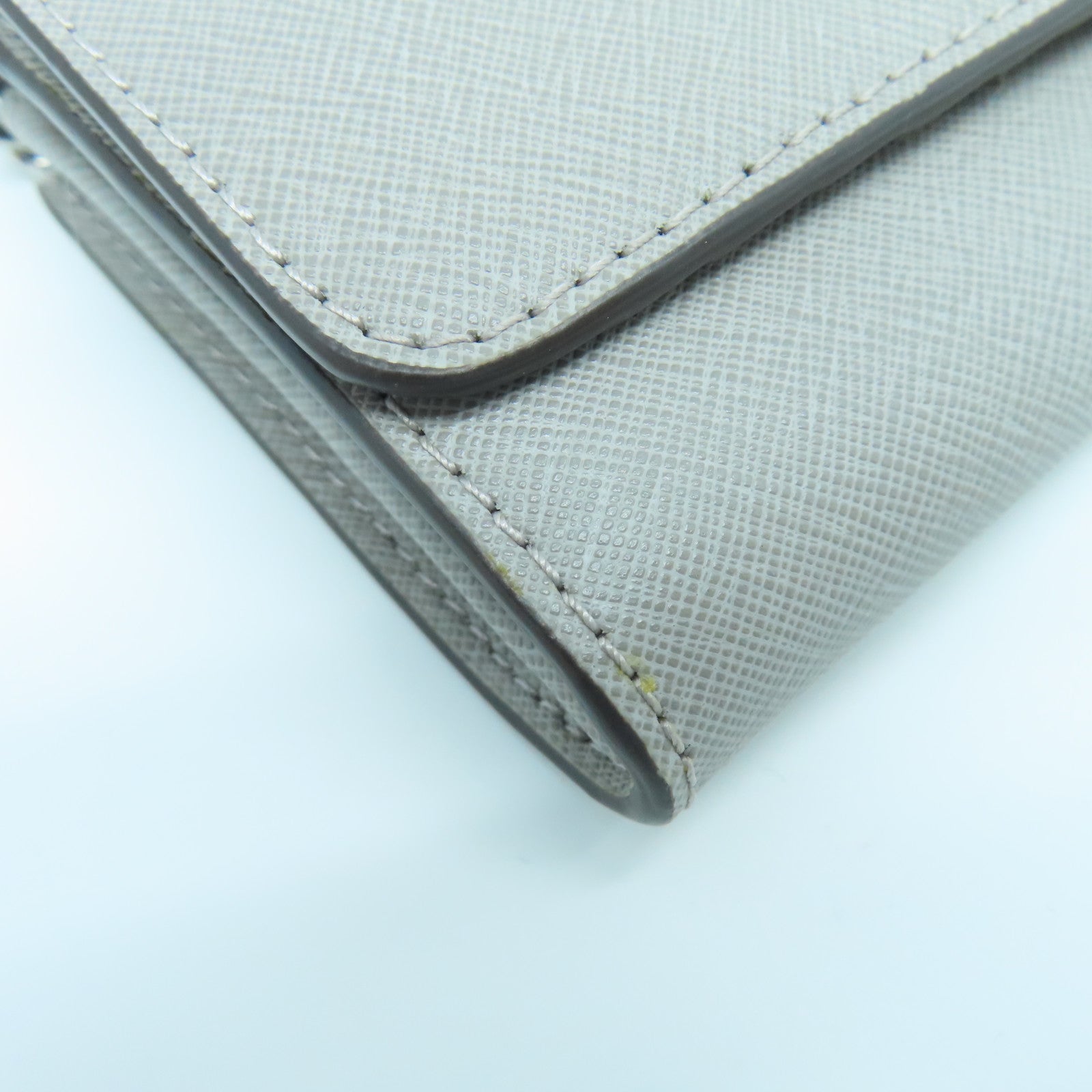 Michael Kors Leather Shoulder Bag Silver Buckle Chain Shoulder Bag Gray
